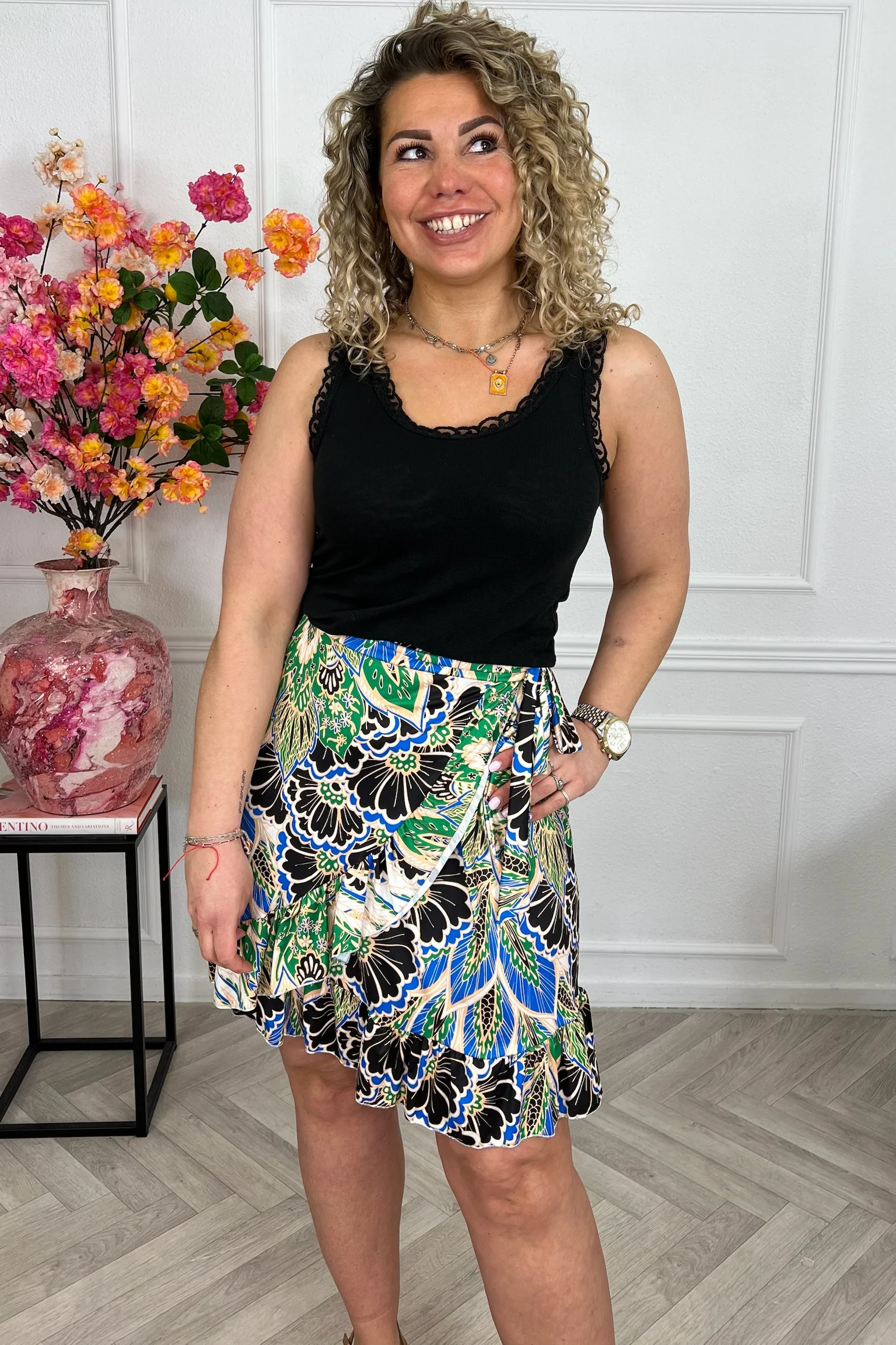 Summer Spanish Skirt - Peacock Blue