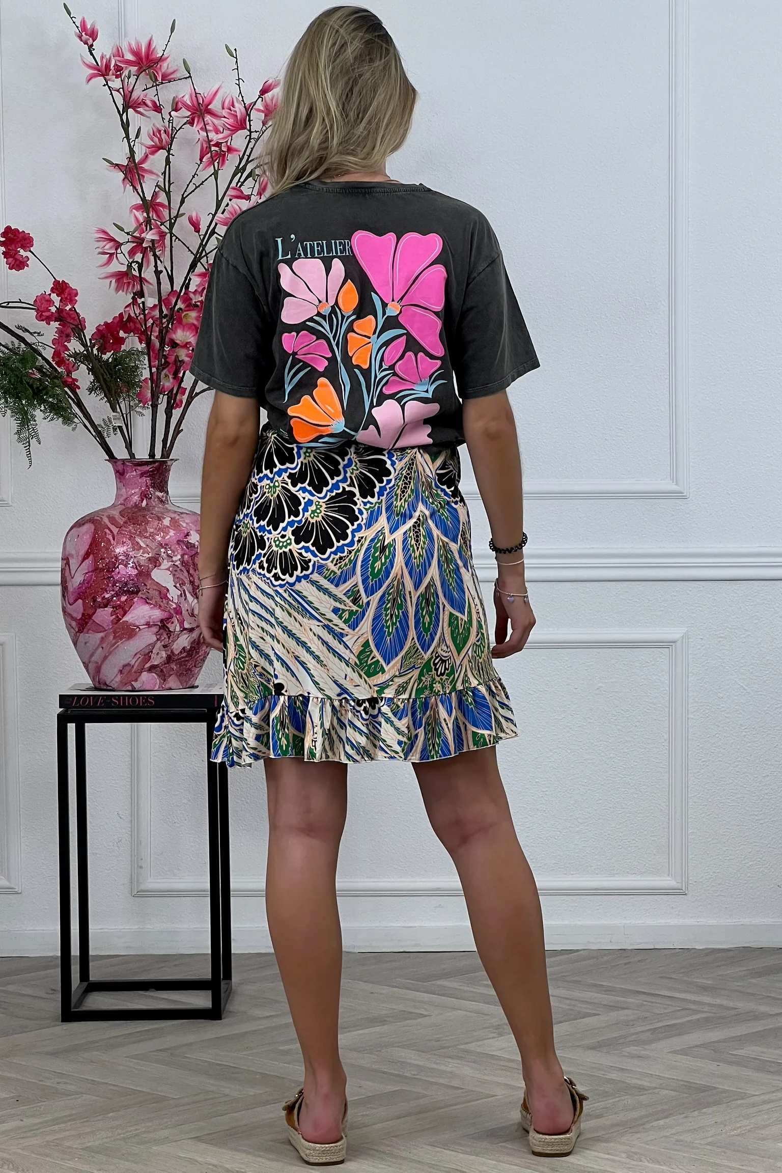 Summer Spanish Skirt - Peacock Blue - Image 6