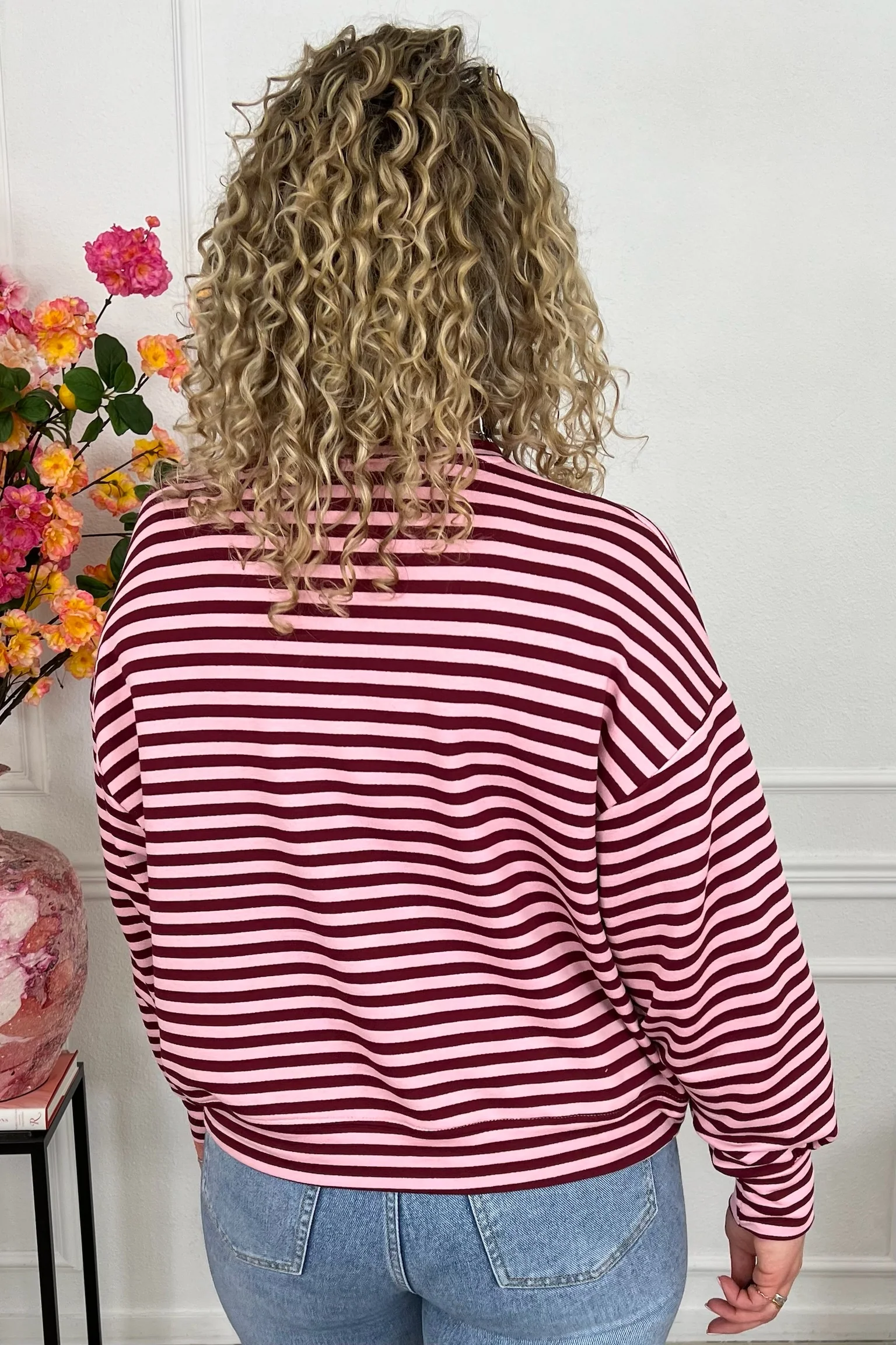 Striped Amour Shirt - Bordeaux/Pink - Image 2