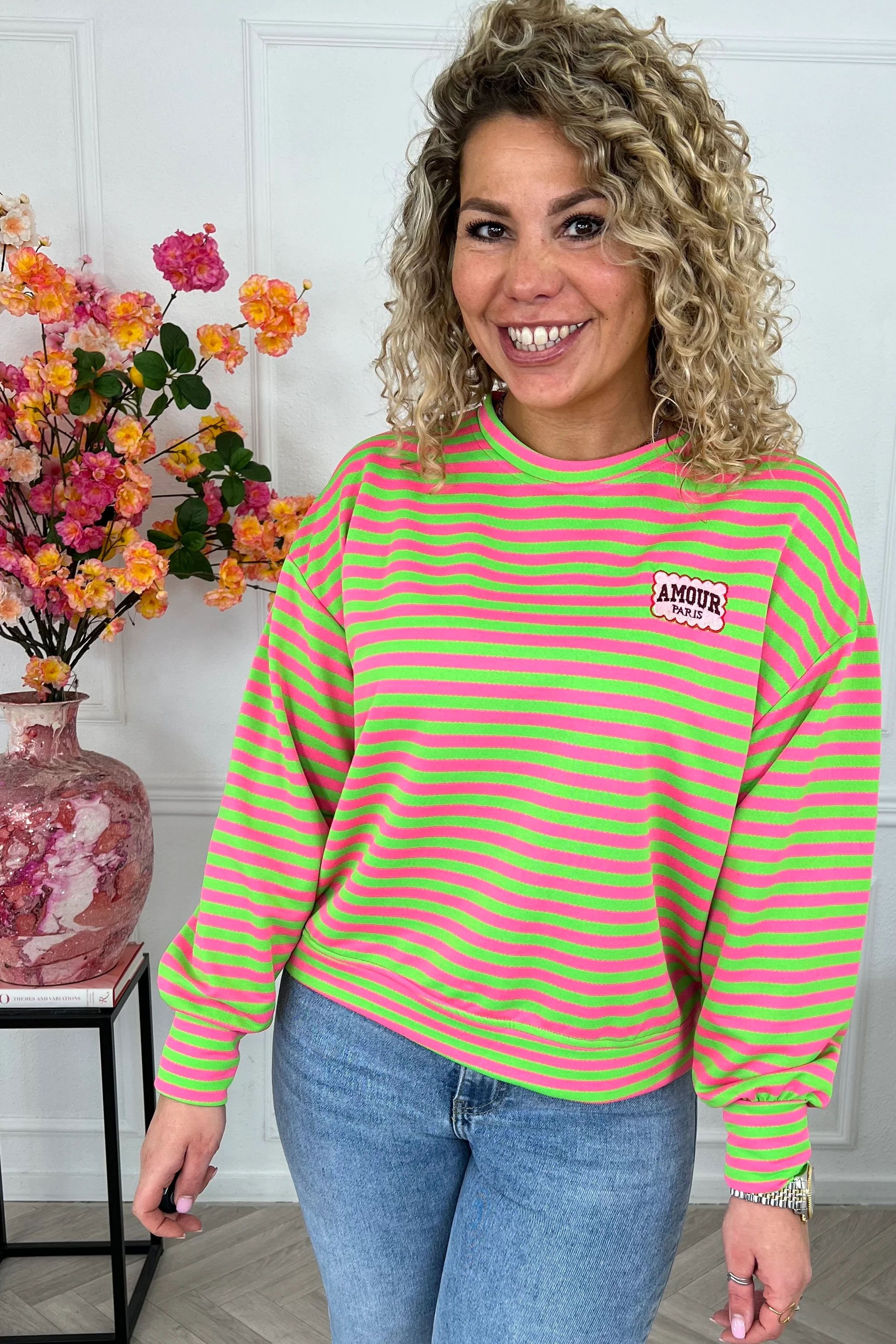 Striped Amour Shirt - Green/Pink