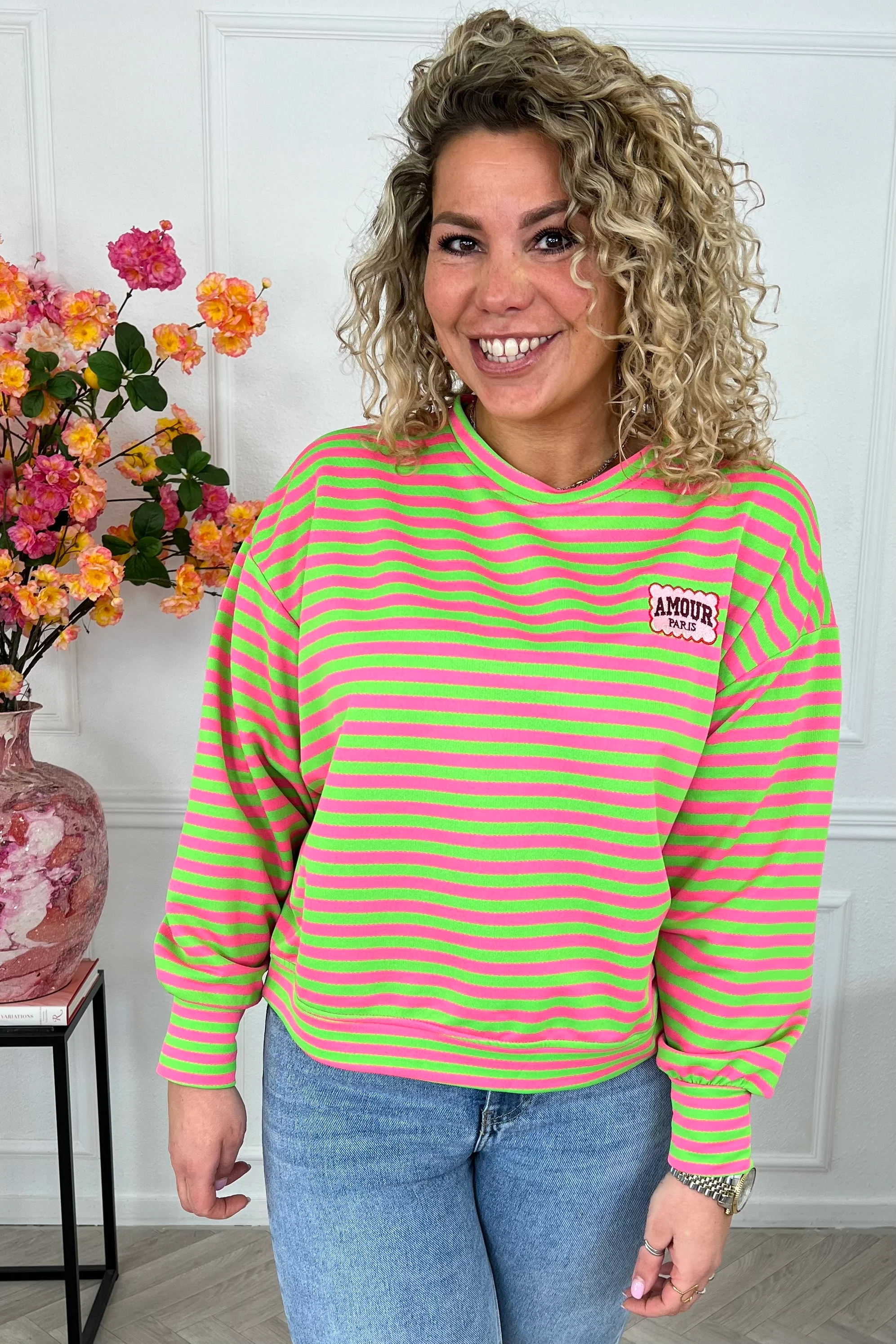 Striped Amour Shirt - Green/Pink - Image 2