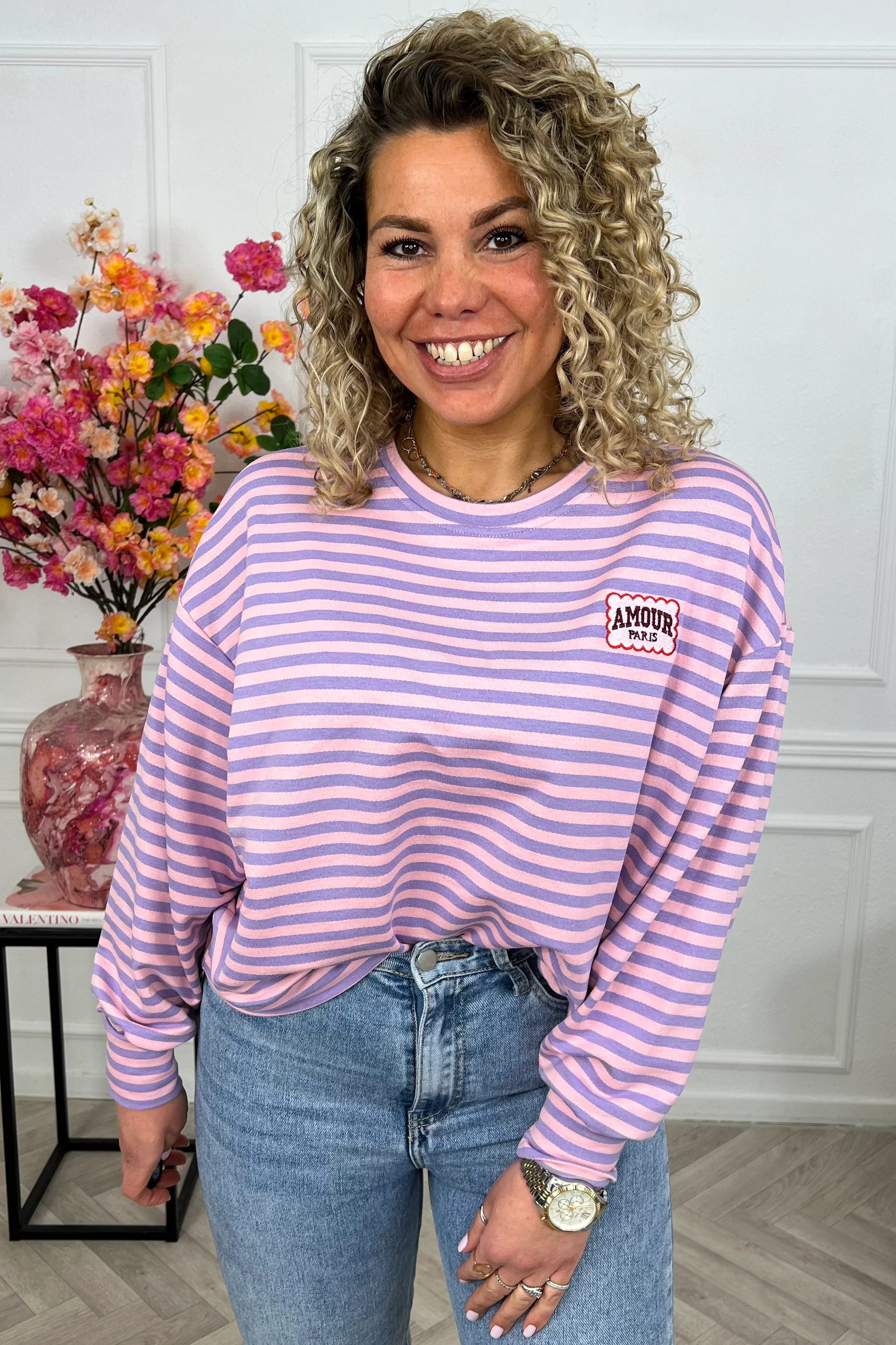 Striped Amour Shirt - Lila/Pink - Image 3