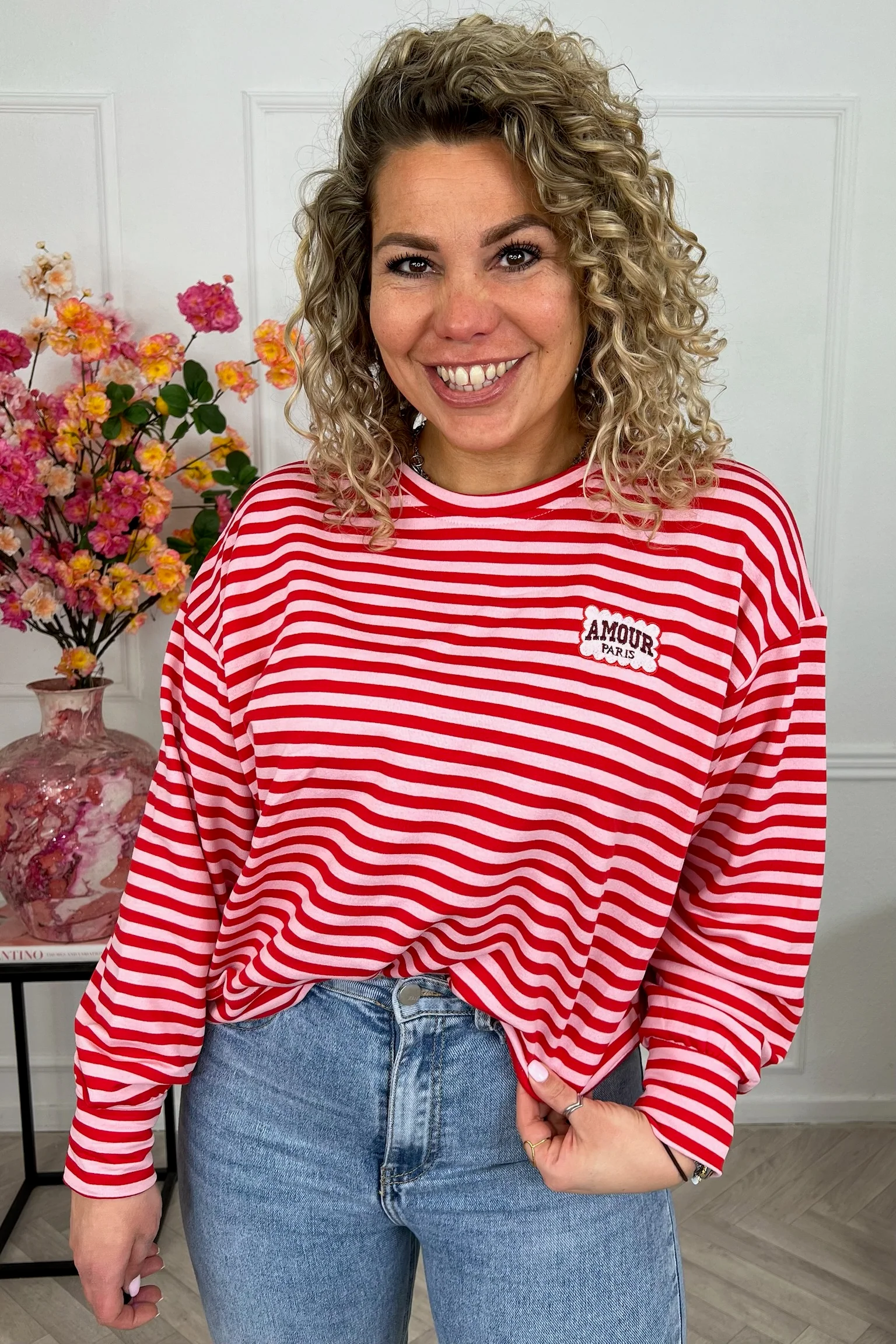 Striped Amour Shirt - Red/Pink