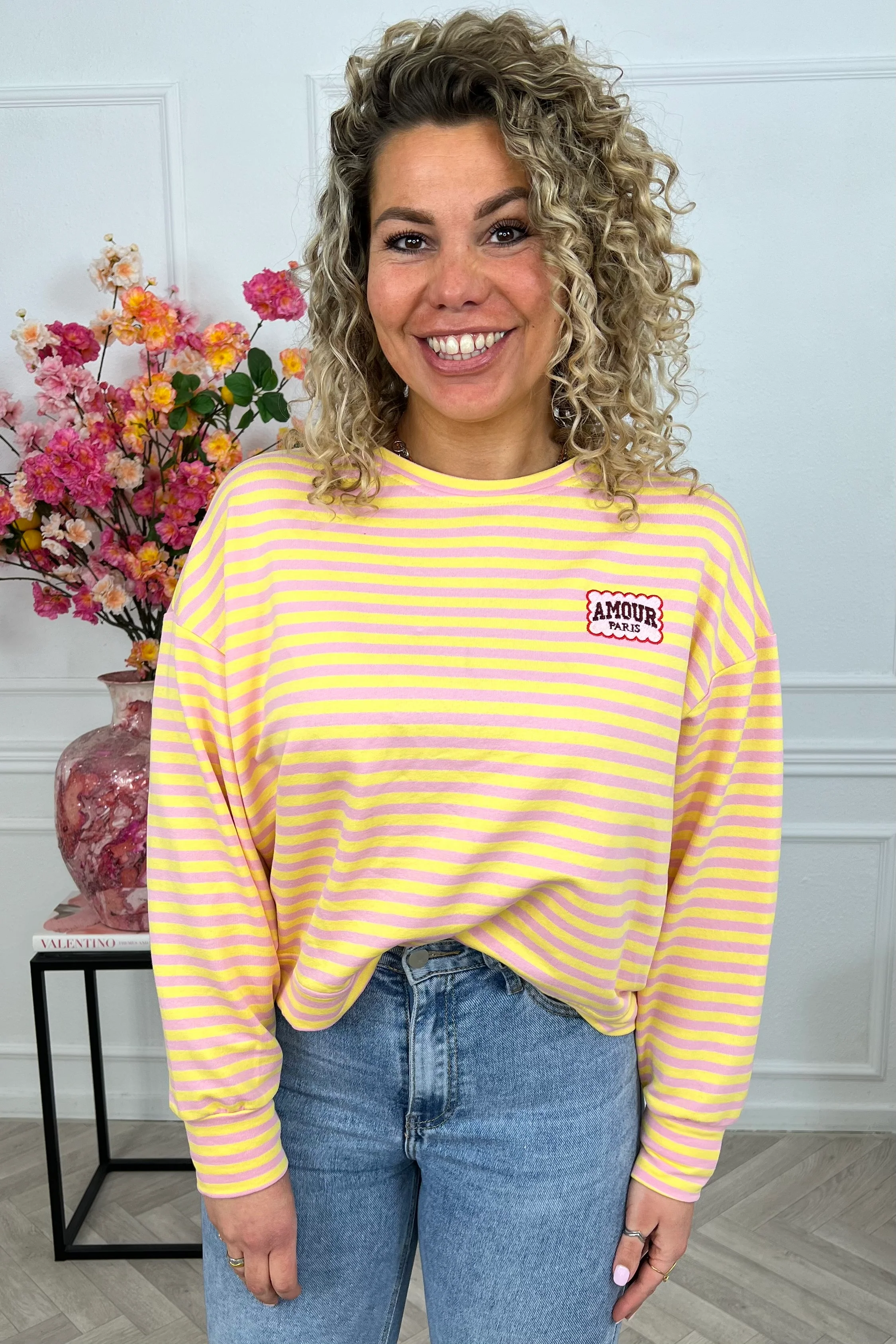 Striped Amour Shirt - Yellow/Pink - Image 2