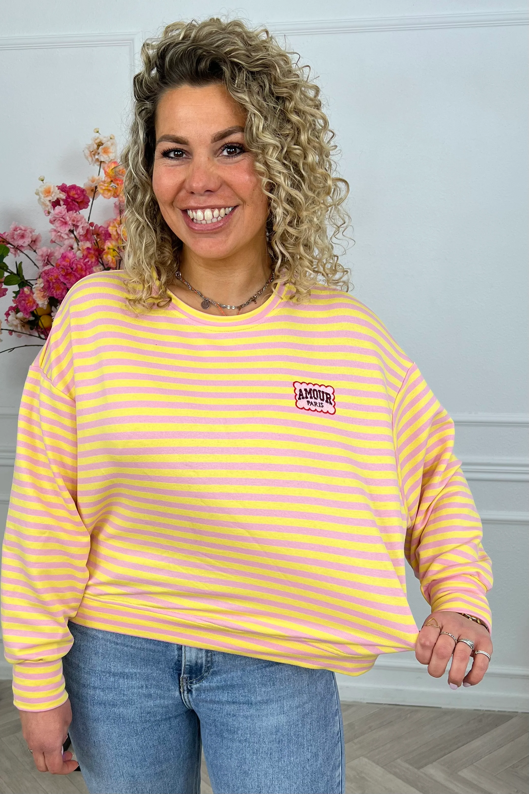 Striped Amour Shirt - Yellow/Pink - Image 8