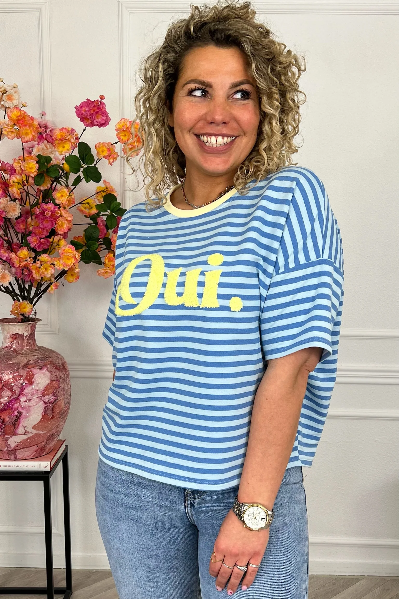 Striped Oui Shirt - Blue/Light Blue - Image 3
