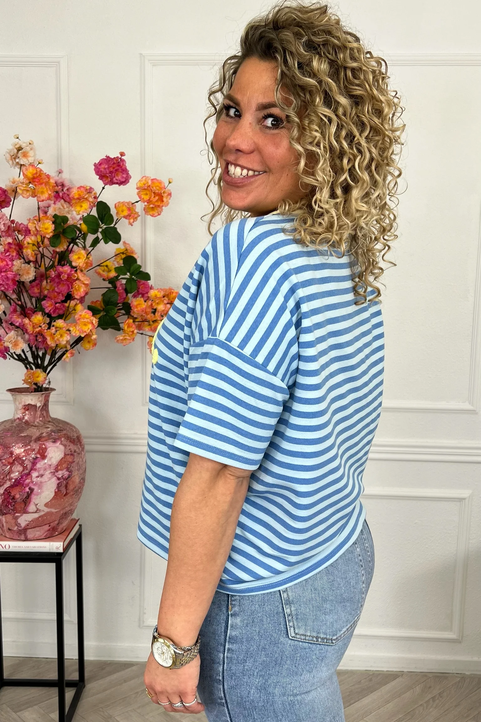 Striped Oui Shirt - Blue/Light Blue - Image 4