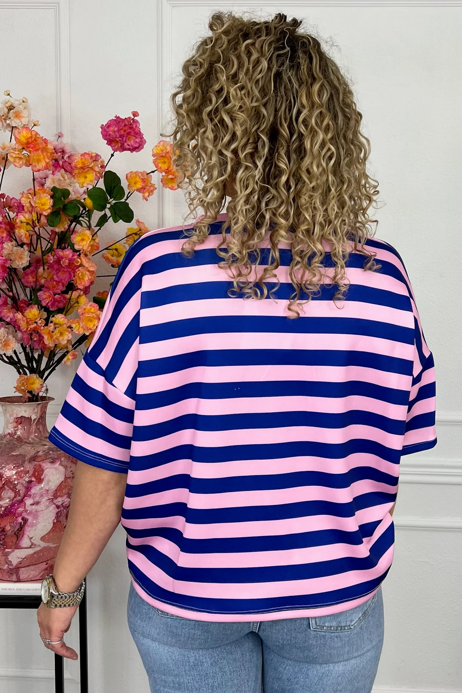 Striped Spring Shirt - Blue/Light Pink - Image 3