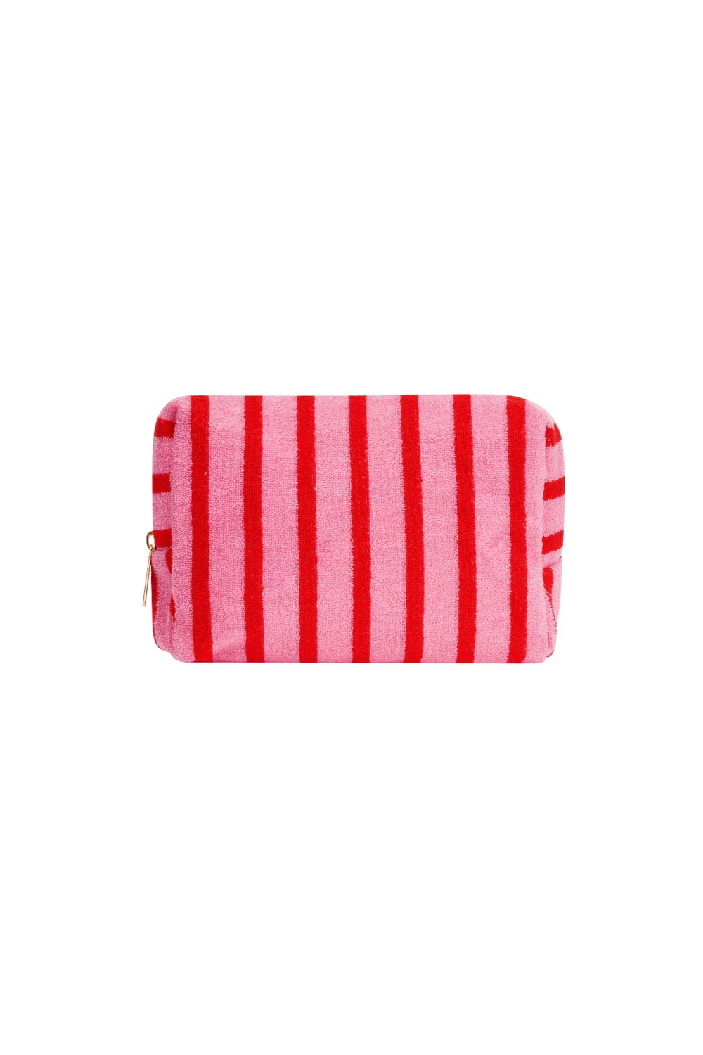 Striped Make-Up Bag - Pink/Red
