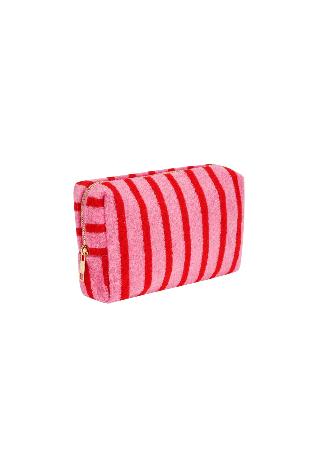 Striped Make-Up Bag - Pink/Red - Image 3