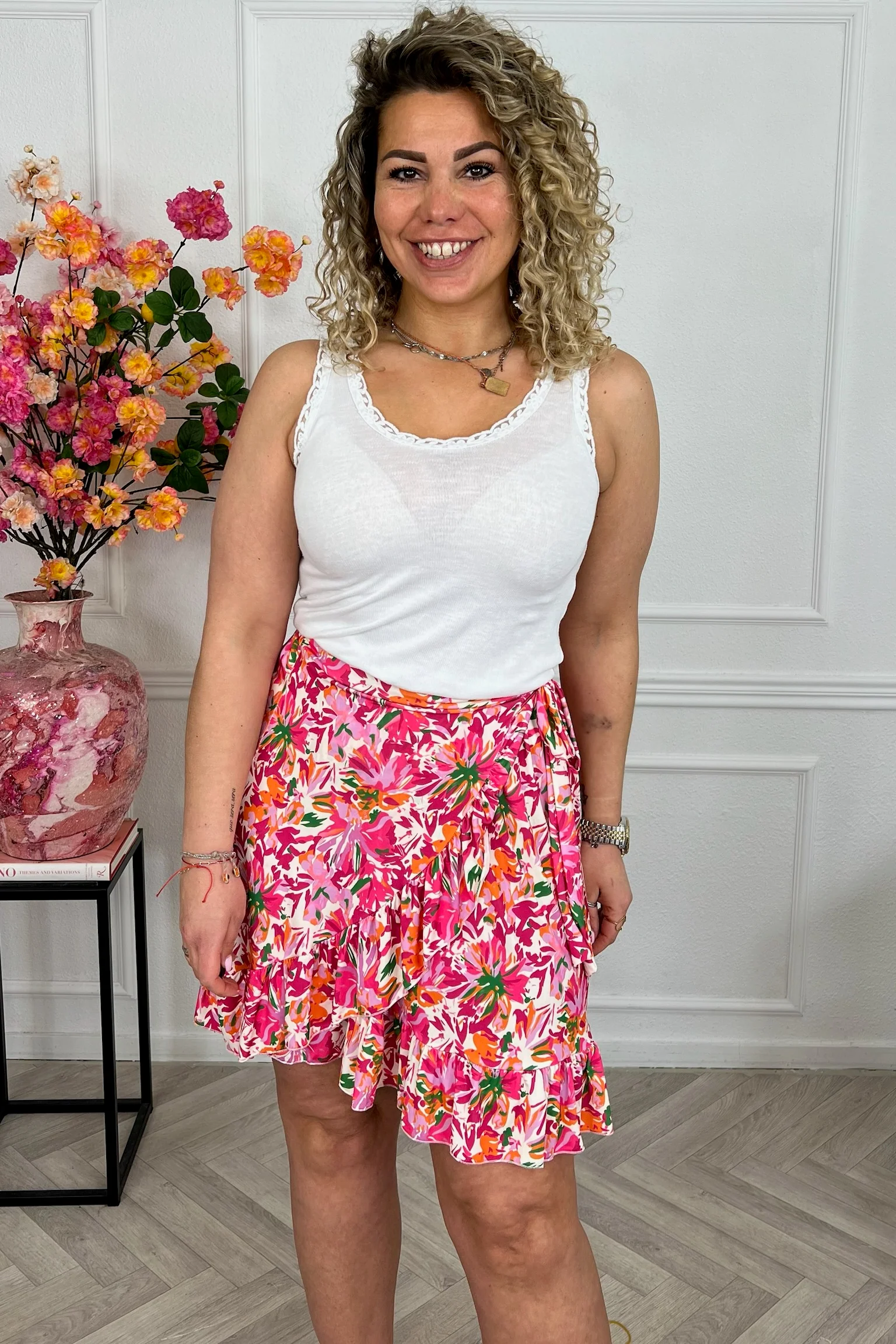 Summer Spanish Skirt - Flower Pink - Image 2