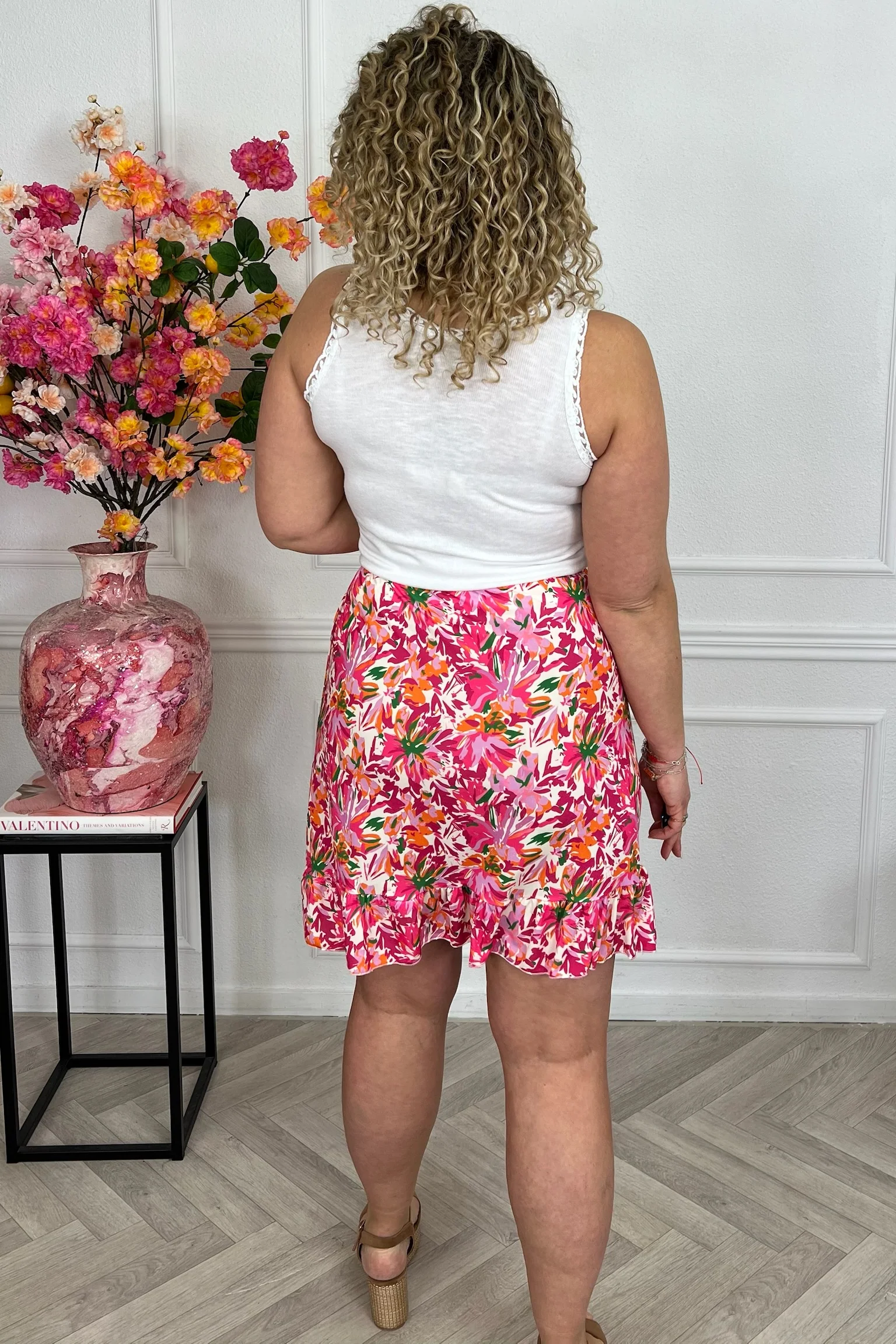 Summer Spanish Skirt - Flower Pink - Image 4