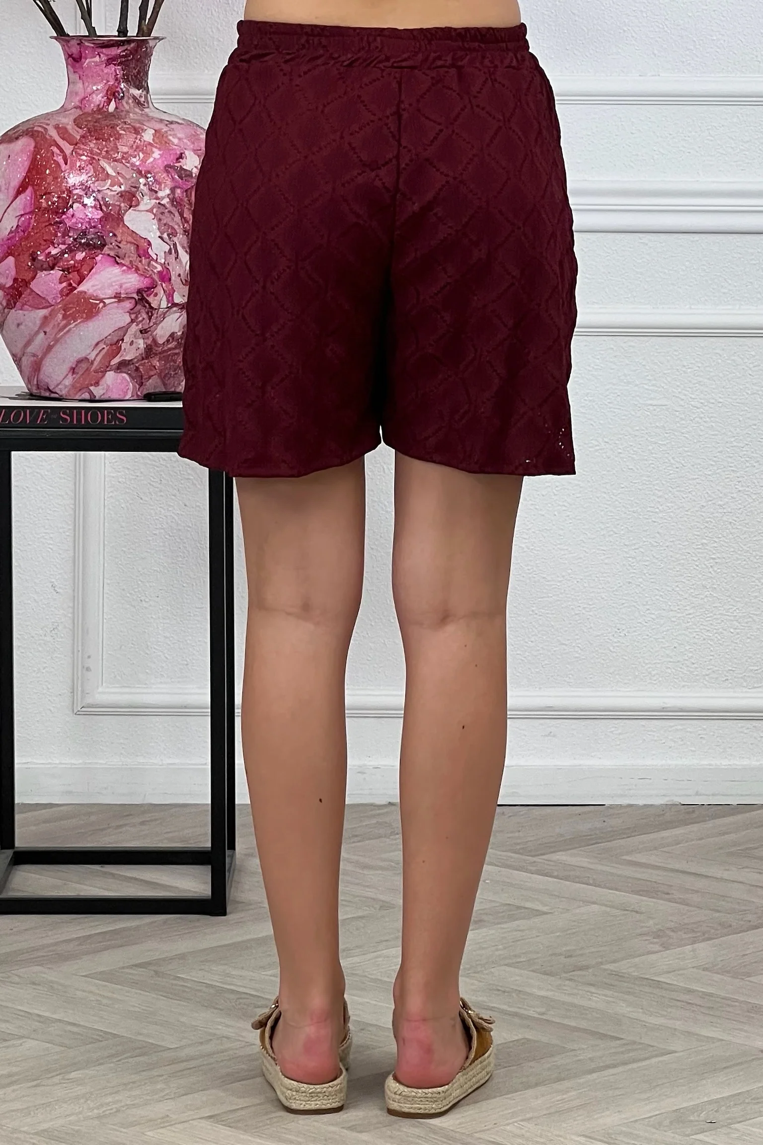 Summer Viscose Short - Bordeaux - Image 4