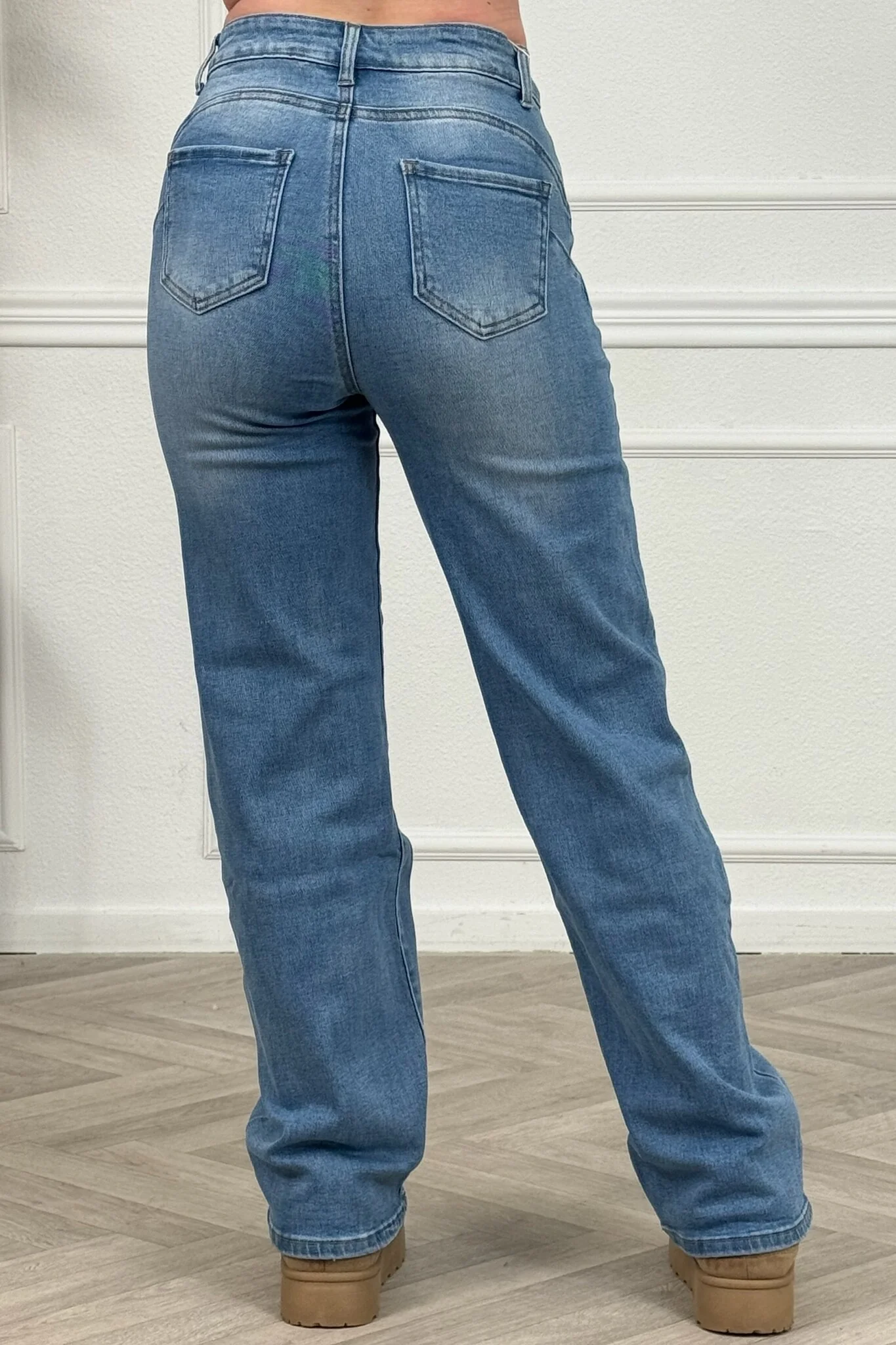 Summer Wide Leg Jeans - Light Blue - Image 10