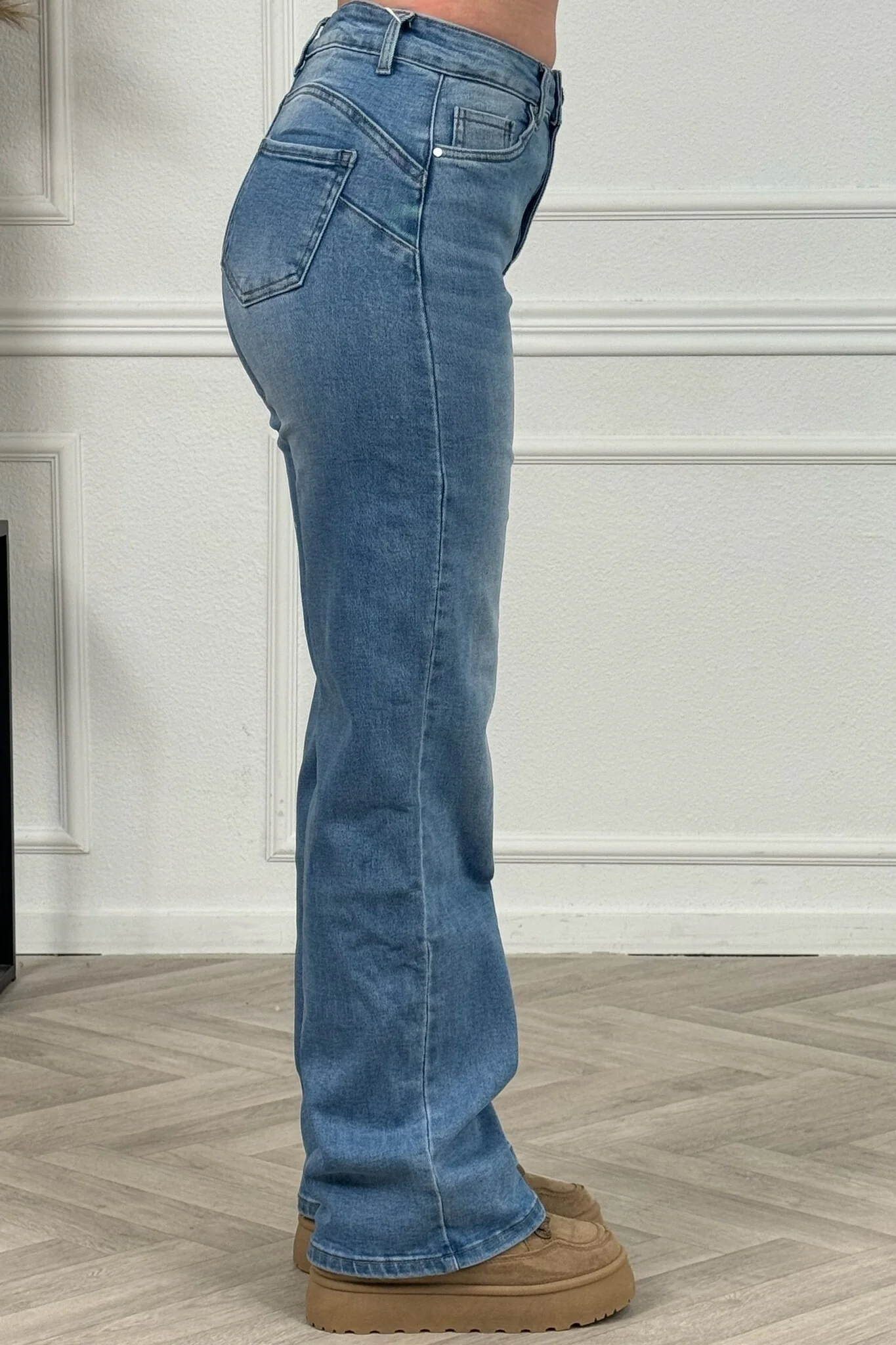 Summer Wide Leg Jeans - Light Blue - Image 8