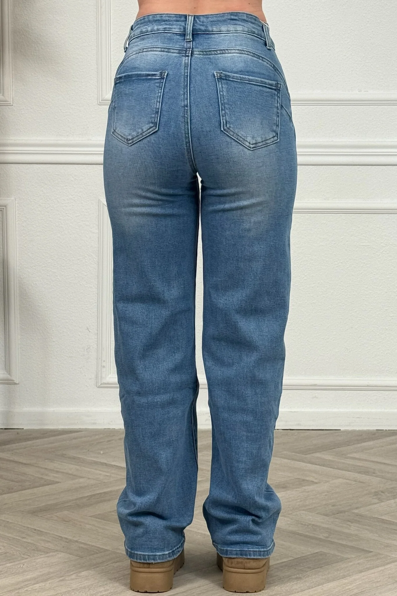 Summer Wide Leg Jeans - Light Blue - Image 9