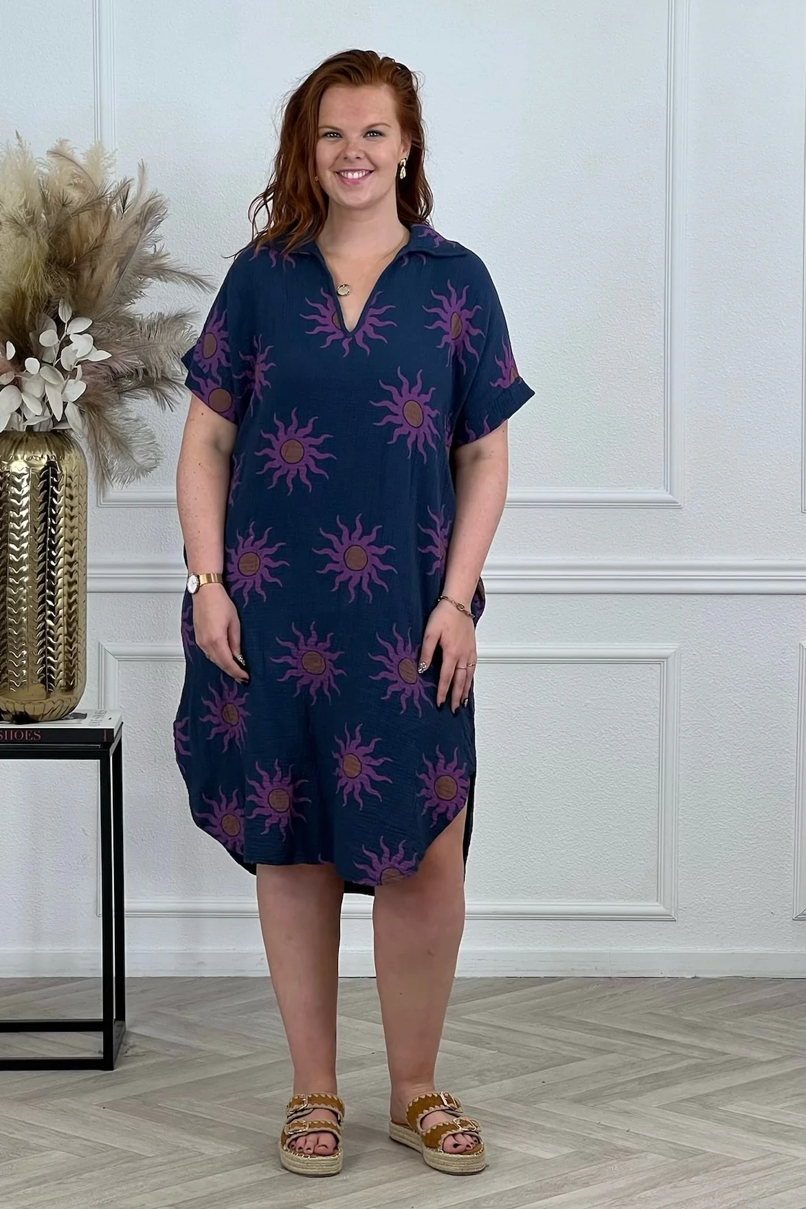 Sunny Cotton Tunic - Navy