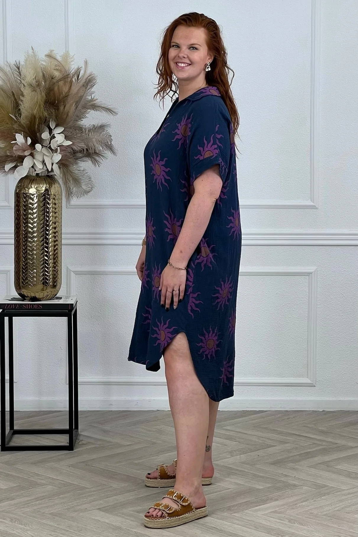 Sunny Cotton Tunic - Navy - Image 2