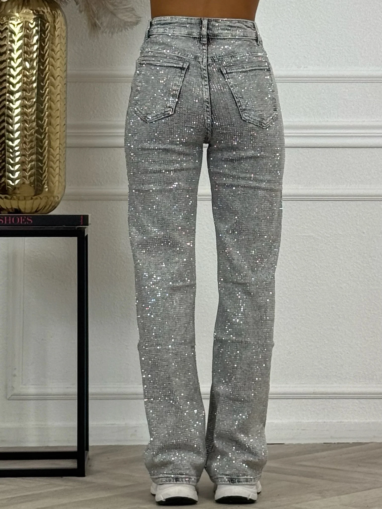 Super Glitter Jeans - Grey - Image 5