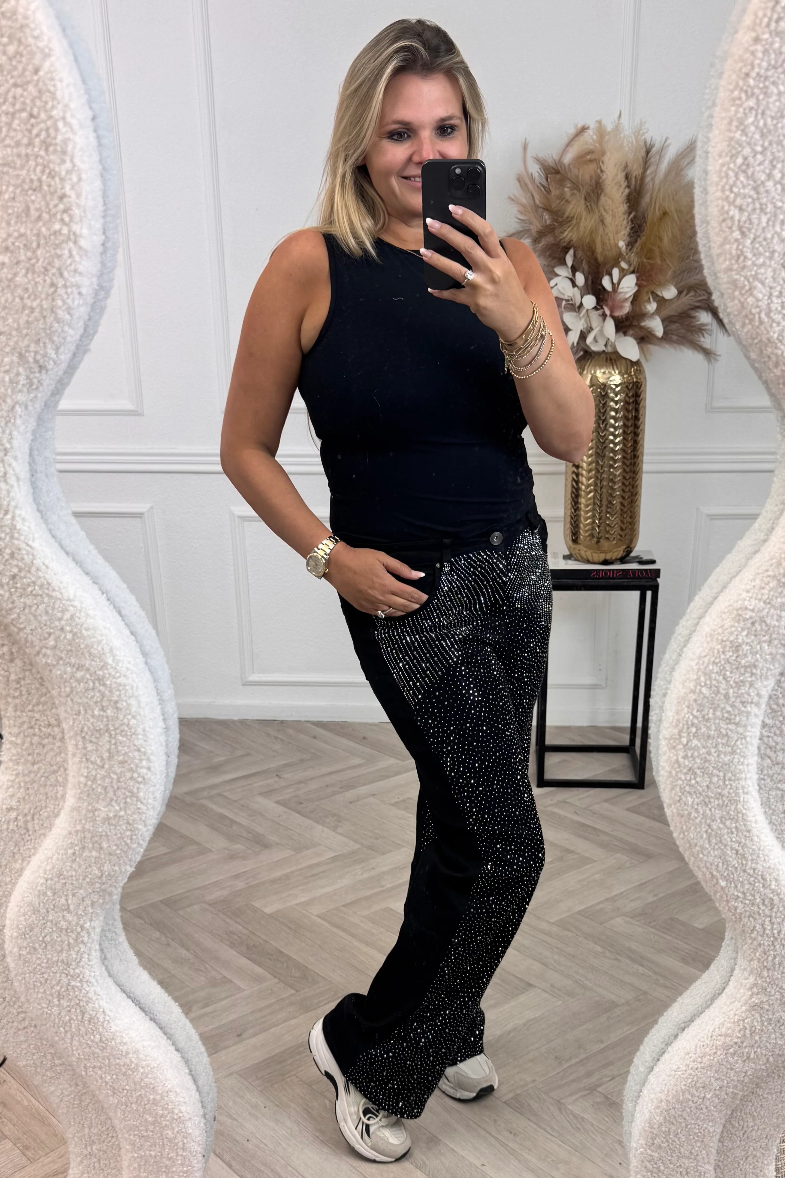 Super Stretch Goodies Glitter Jeans - Black - Image 5
