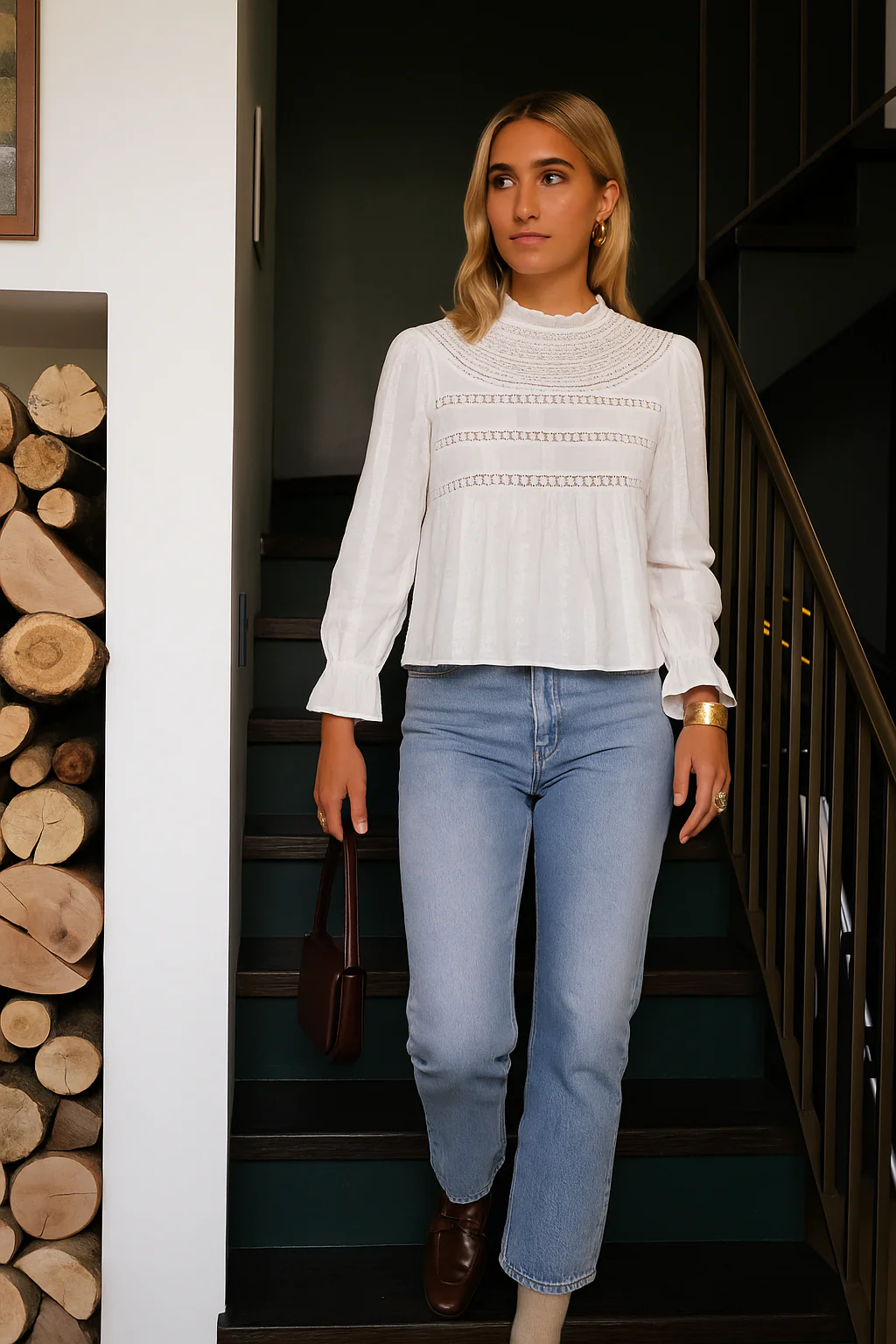 Sylvie Bohemian Blouse - White