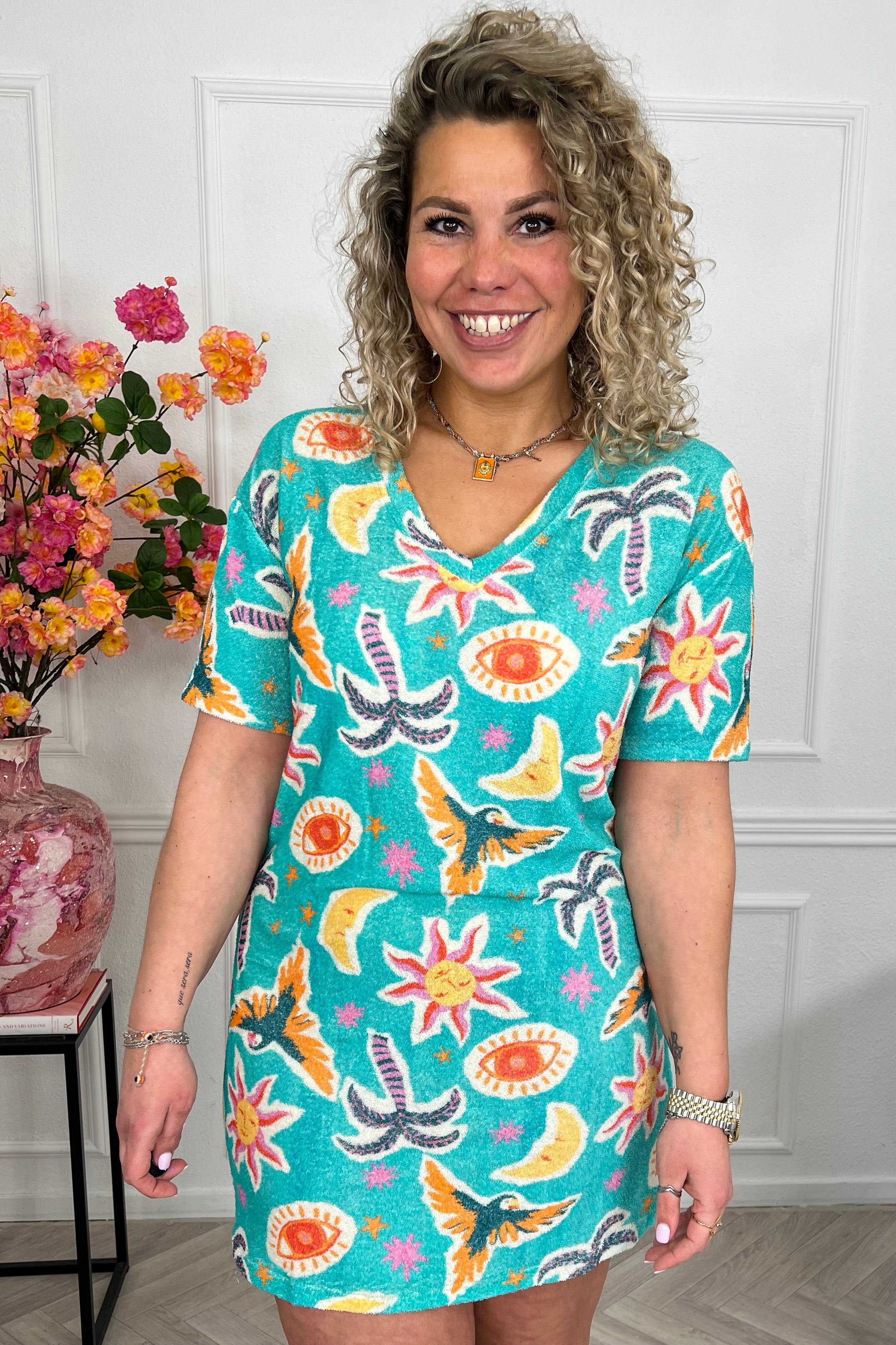 Terry Summer Dress - Turquoise