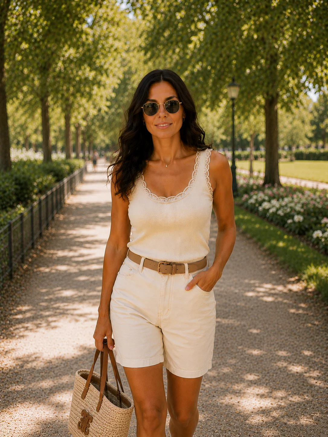 Tess Cotton Lace Top - Creme