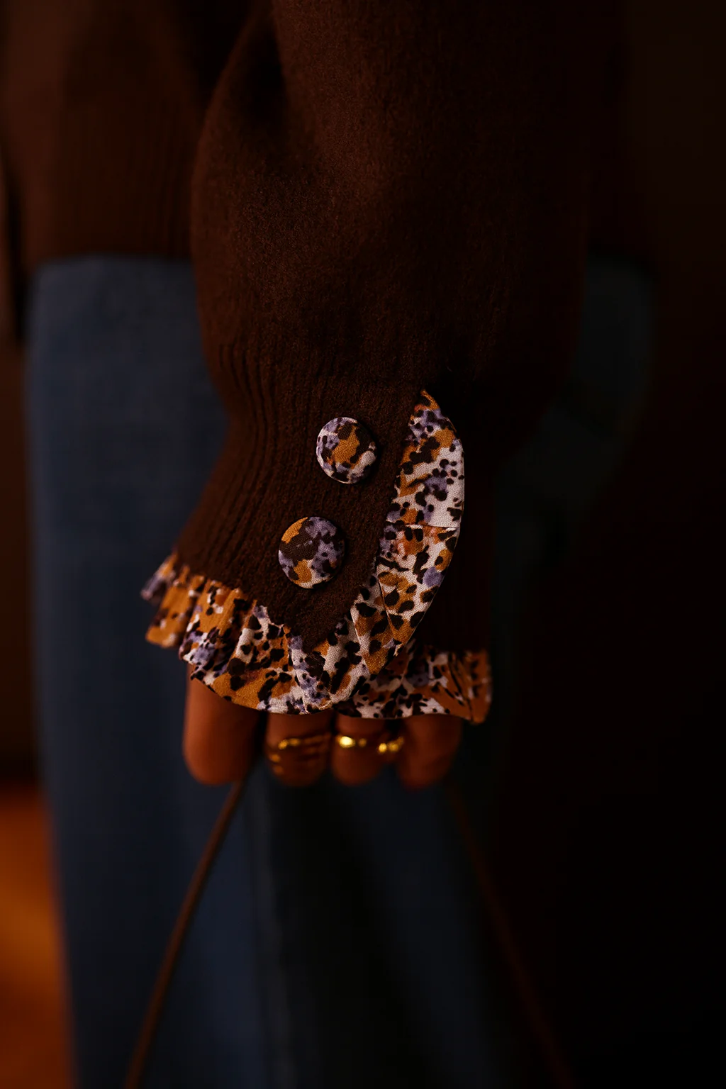 Tess Flower Vest - Chocolate - Image 2