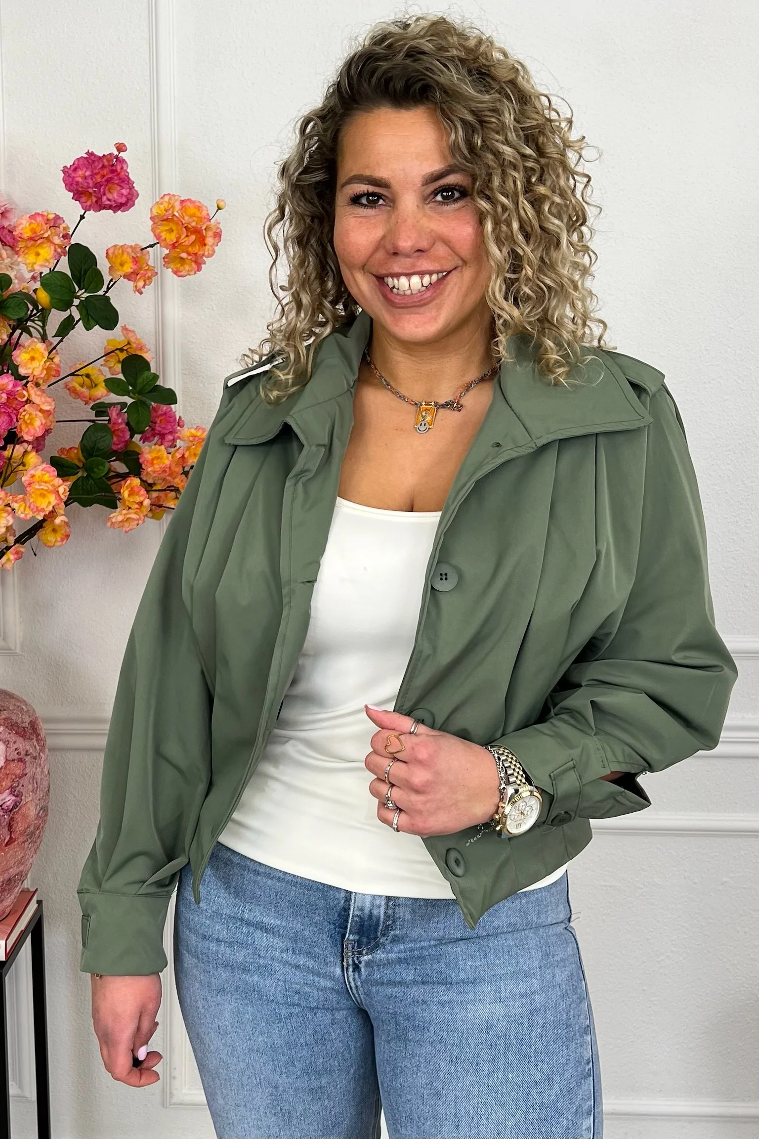 Tess Spring Jacket - Armygreen - Image 2