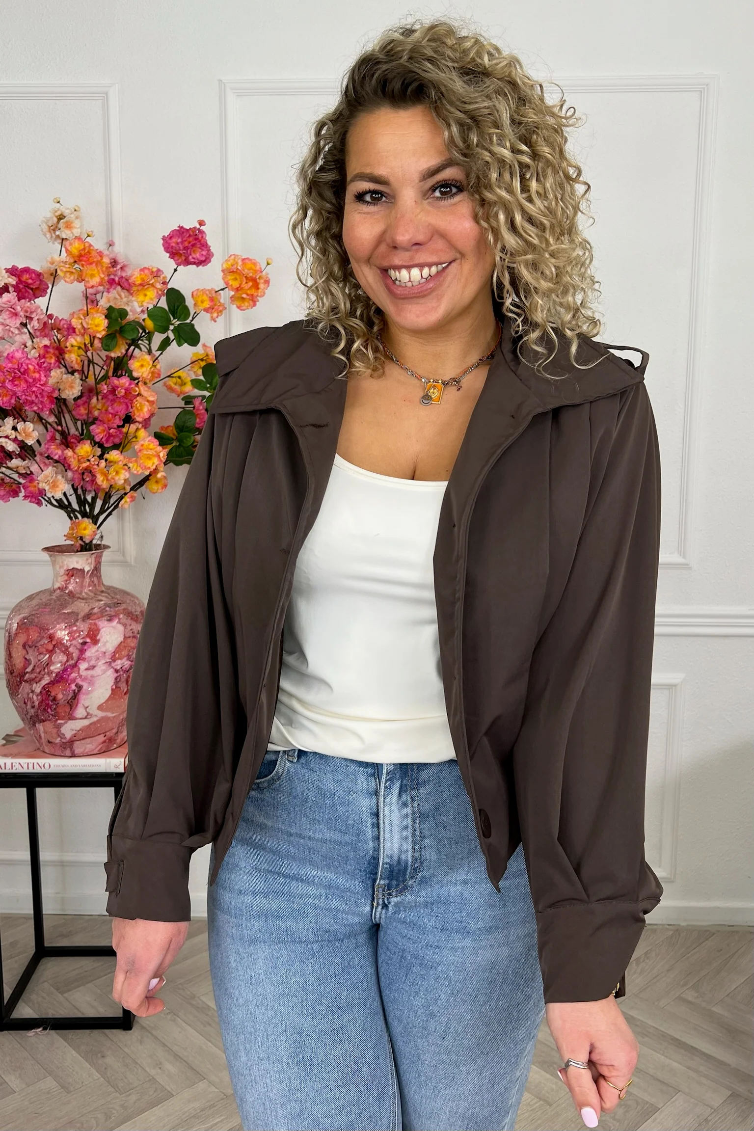 Tess Spring Jacket - Brown - Image 2