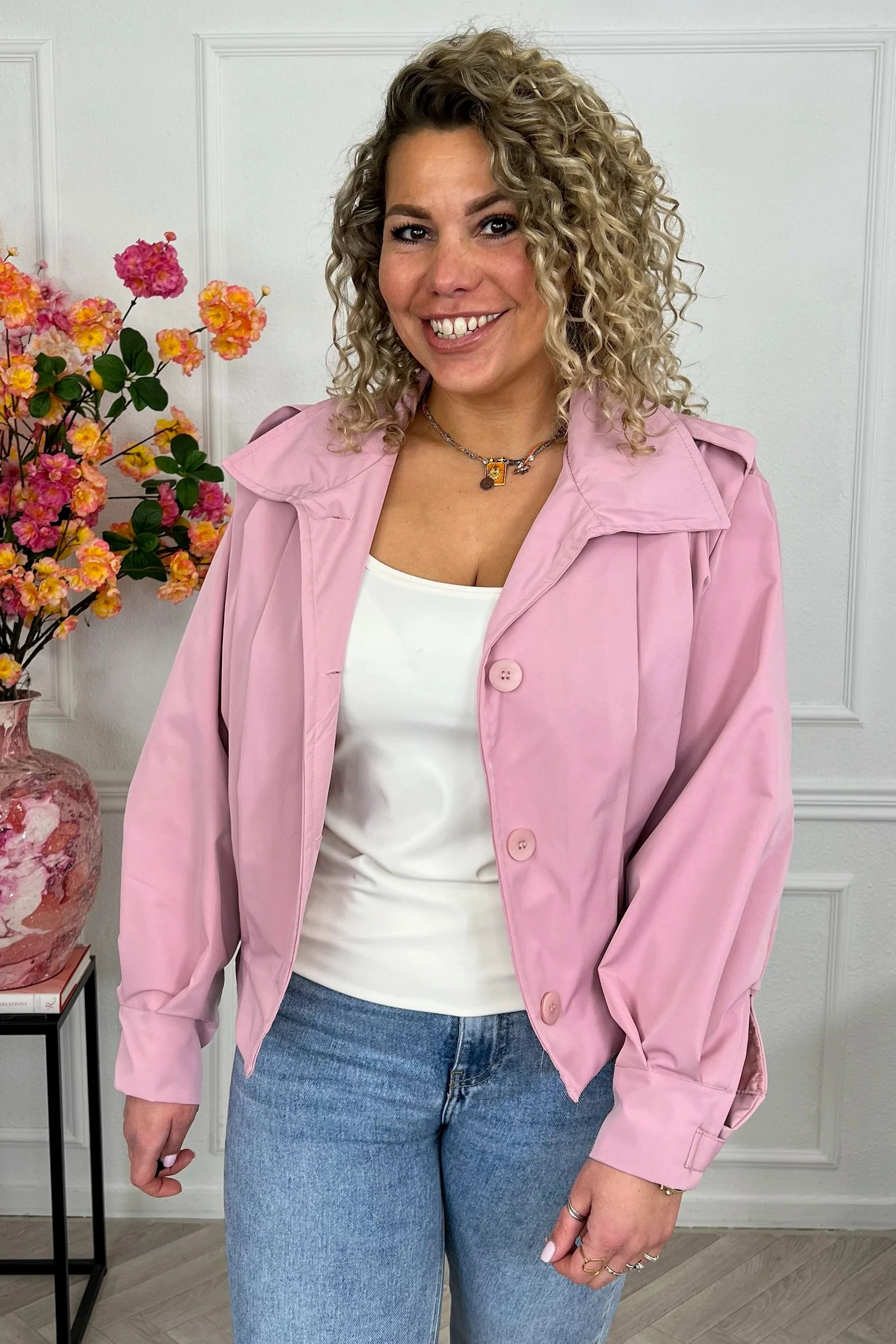 Tess Spring Jacket - Old Pink