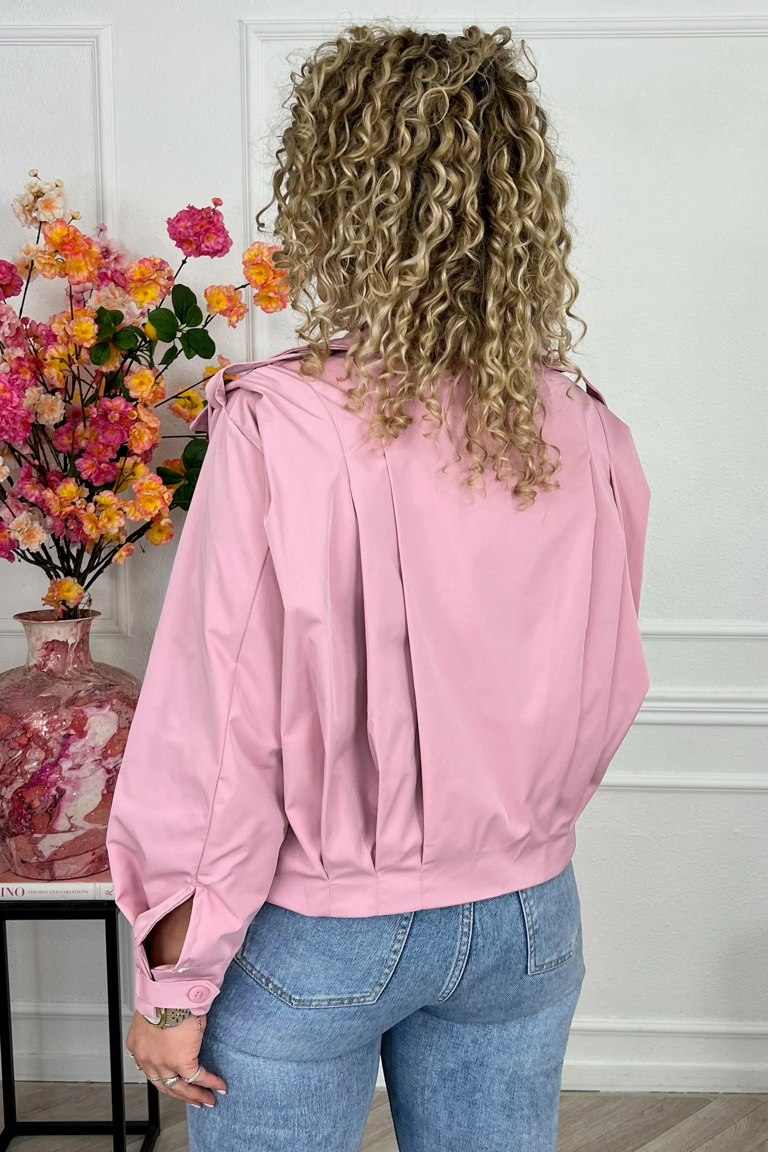 Tess Spring Jacket - Old Pink - Image 4