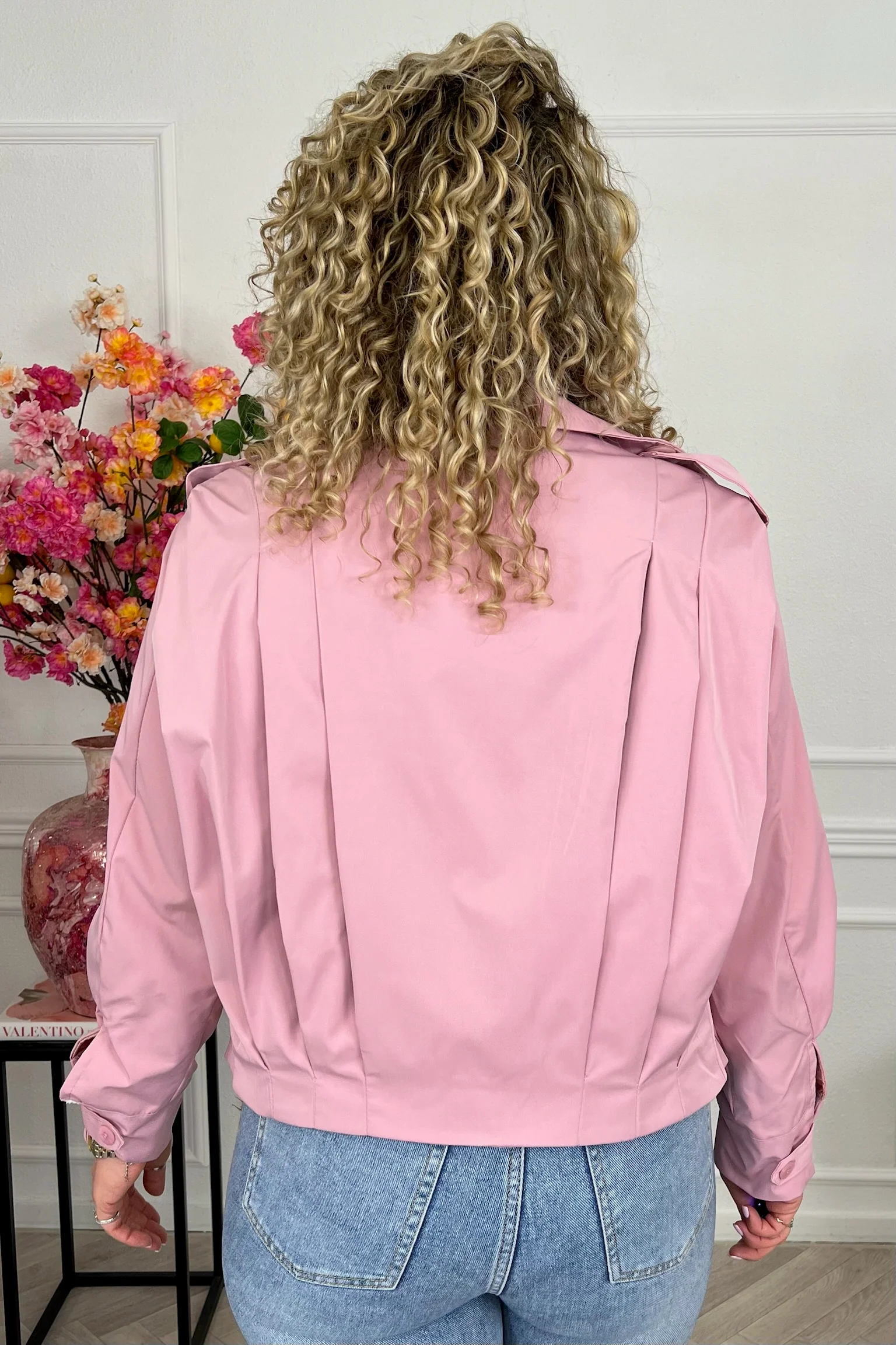 Tess Spring Jacket - Old Pink - Image 5