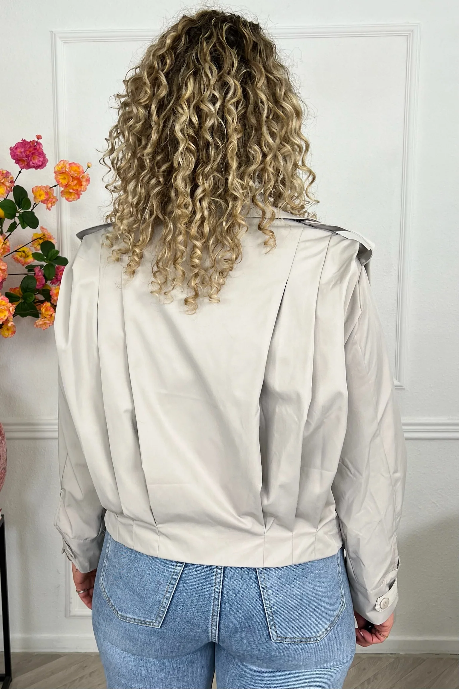 Tess Spring Jacket - Taupe - Image 4