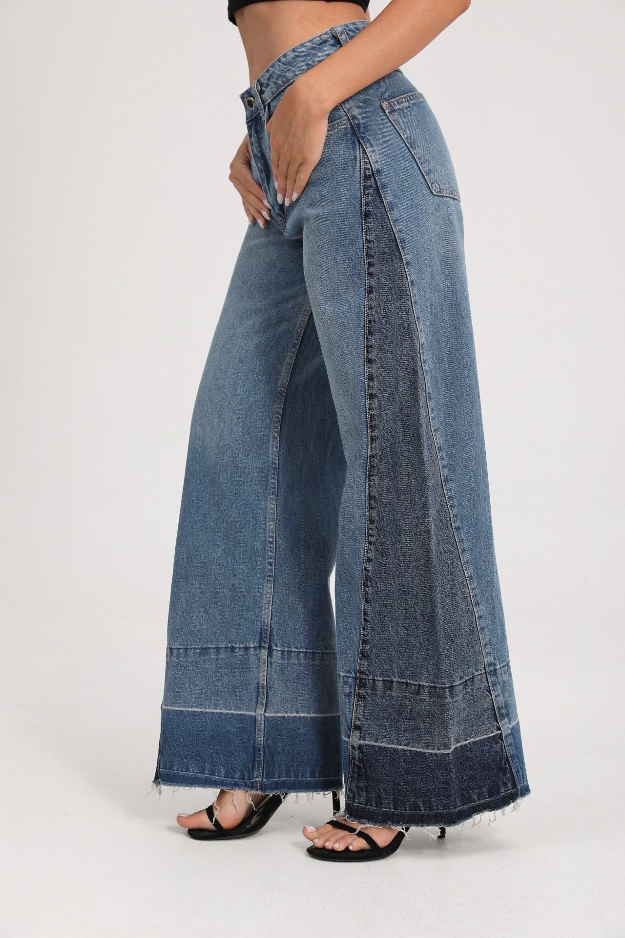 Tess Wide Leg Jeans - Denim Blue - Image 2