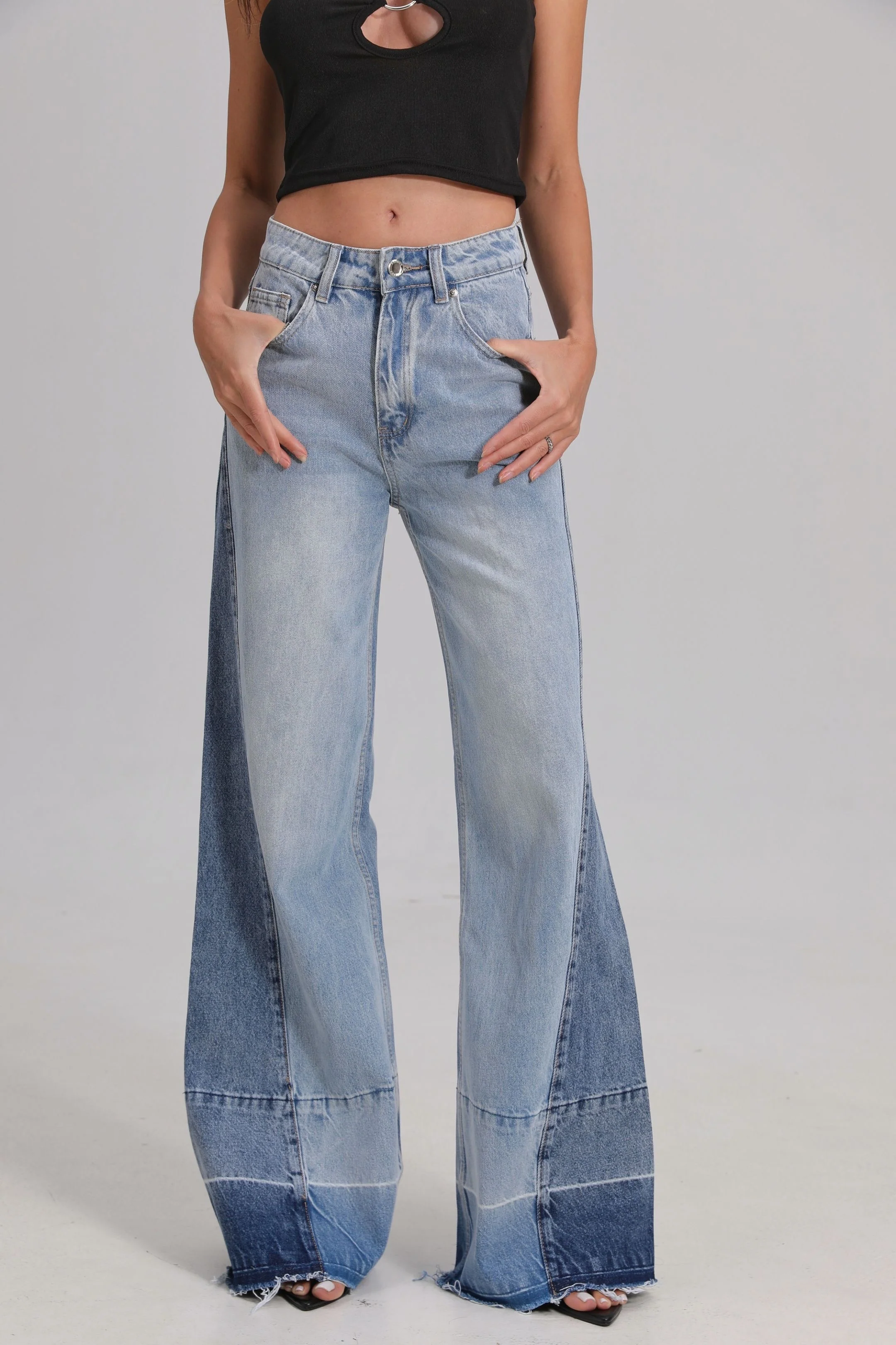 Tess Wide Leg Jeans - Light Blue