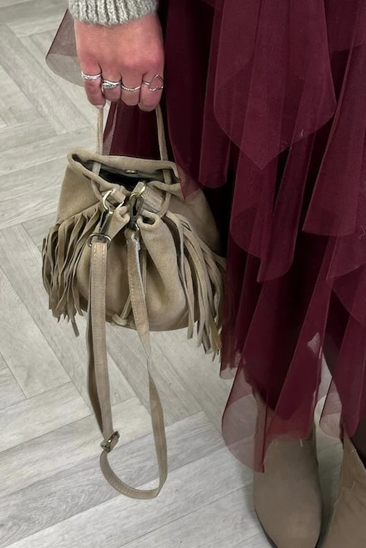 Tule Slip Dress - Bordeaux - Image 5