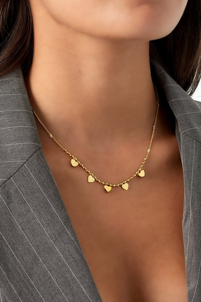 Tiny Heart Affair Necklace - Gold