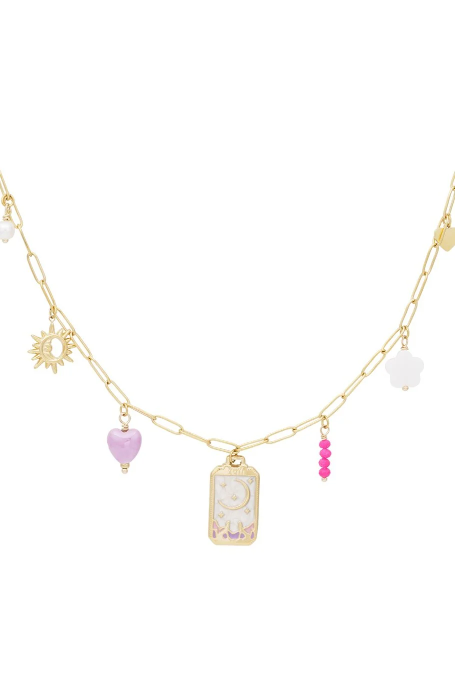 Tiny Moon Necklace - Gold - Image 2