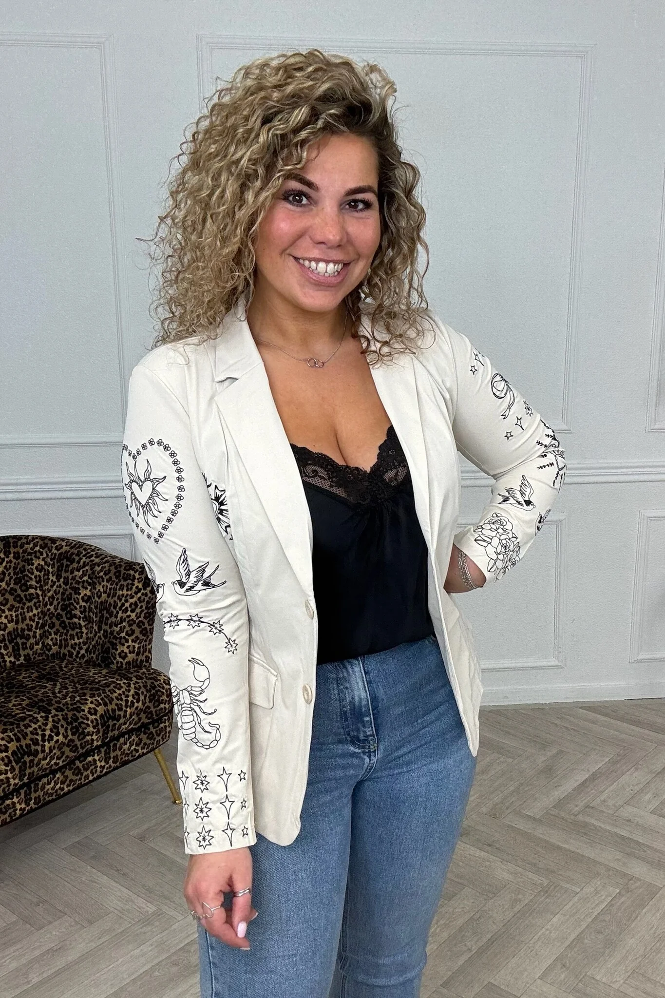 Holly Travel Blazer - Creme