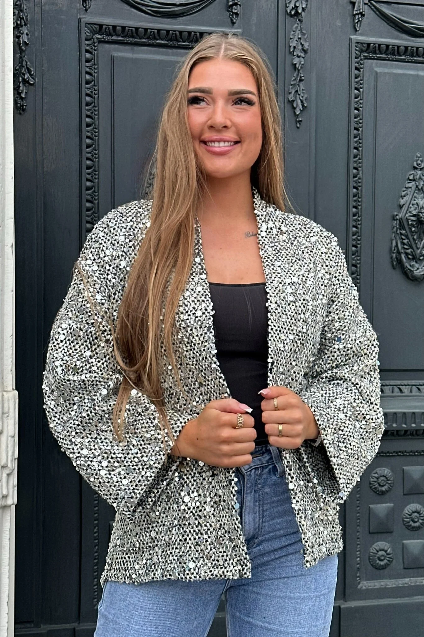 Tweed Jacket - Grey/Silver - Image 3
