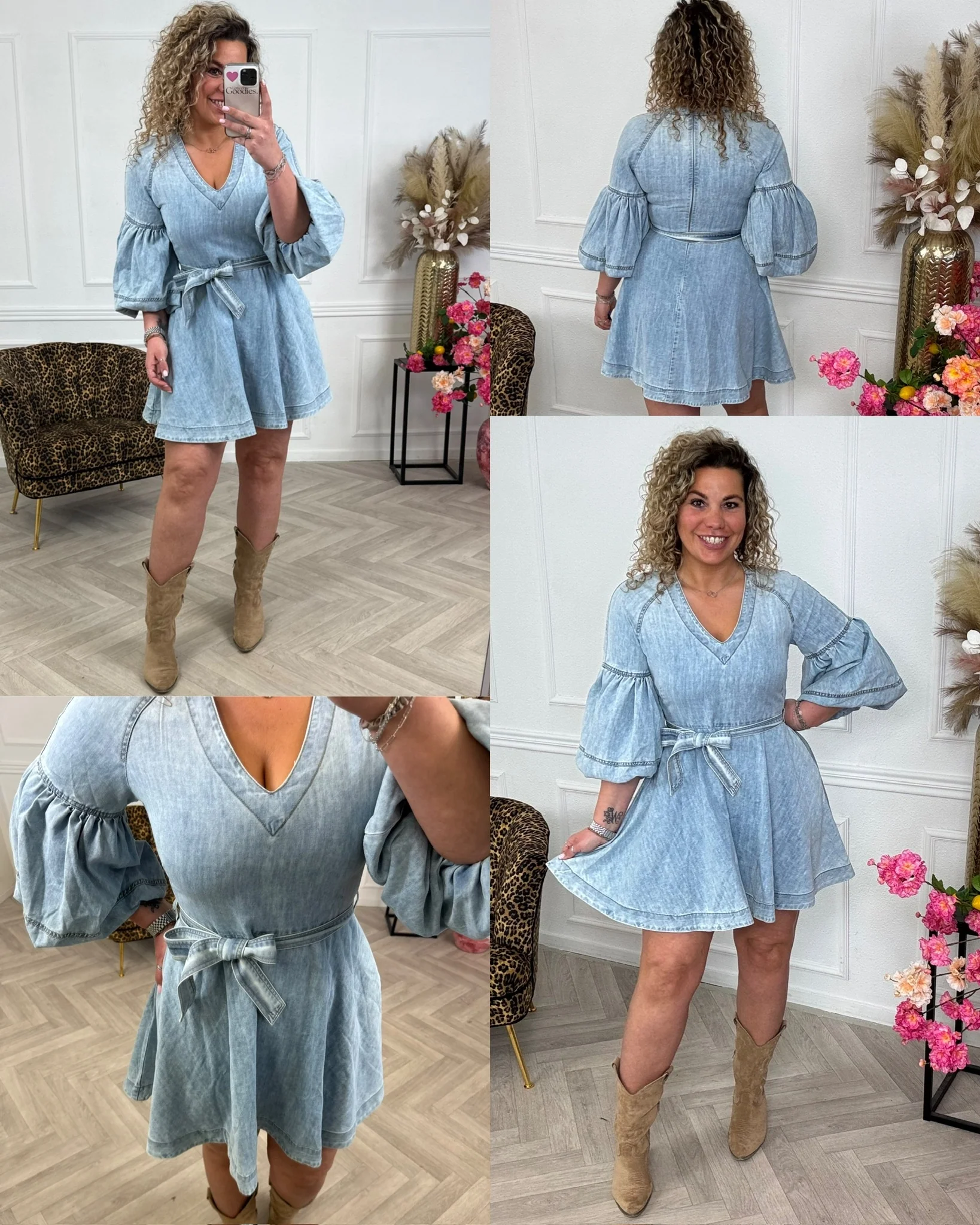 Ultimate Short Denim Dress - Blue