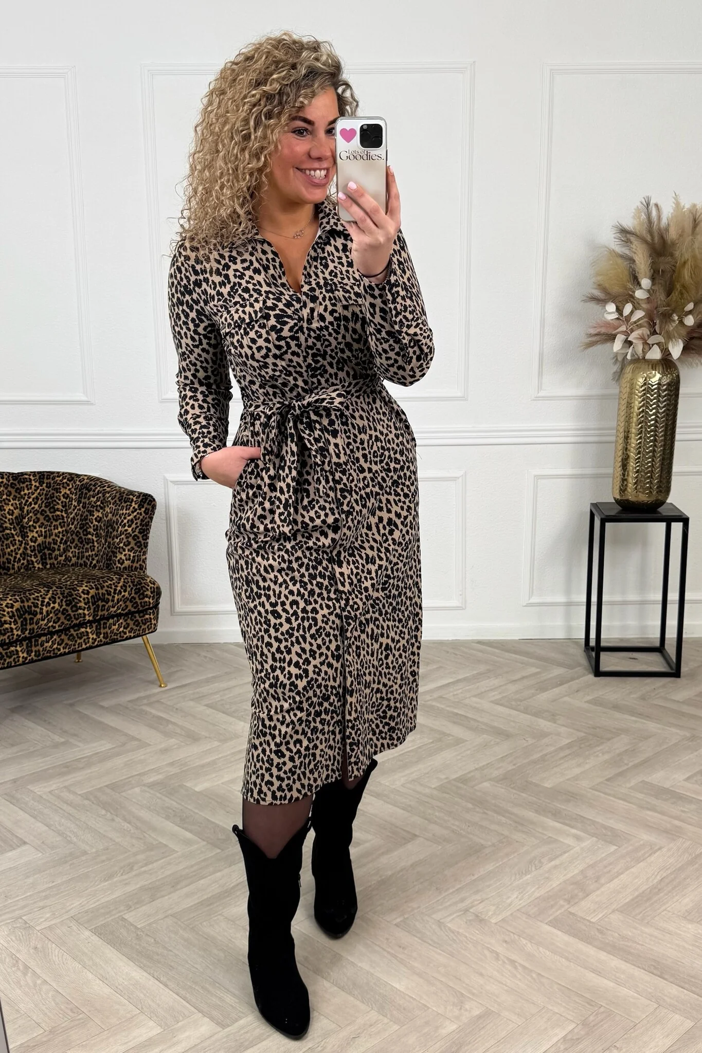 Ultimate Travel Dress - Beige Leopard - Image 2