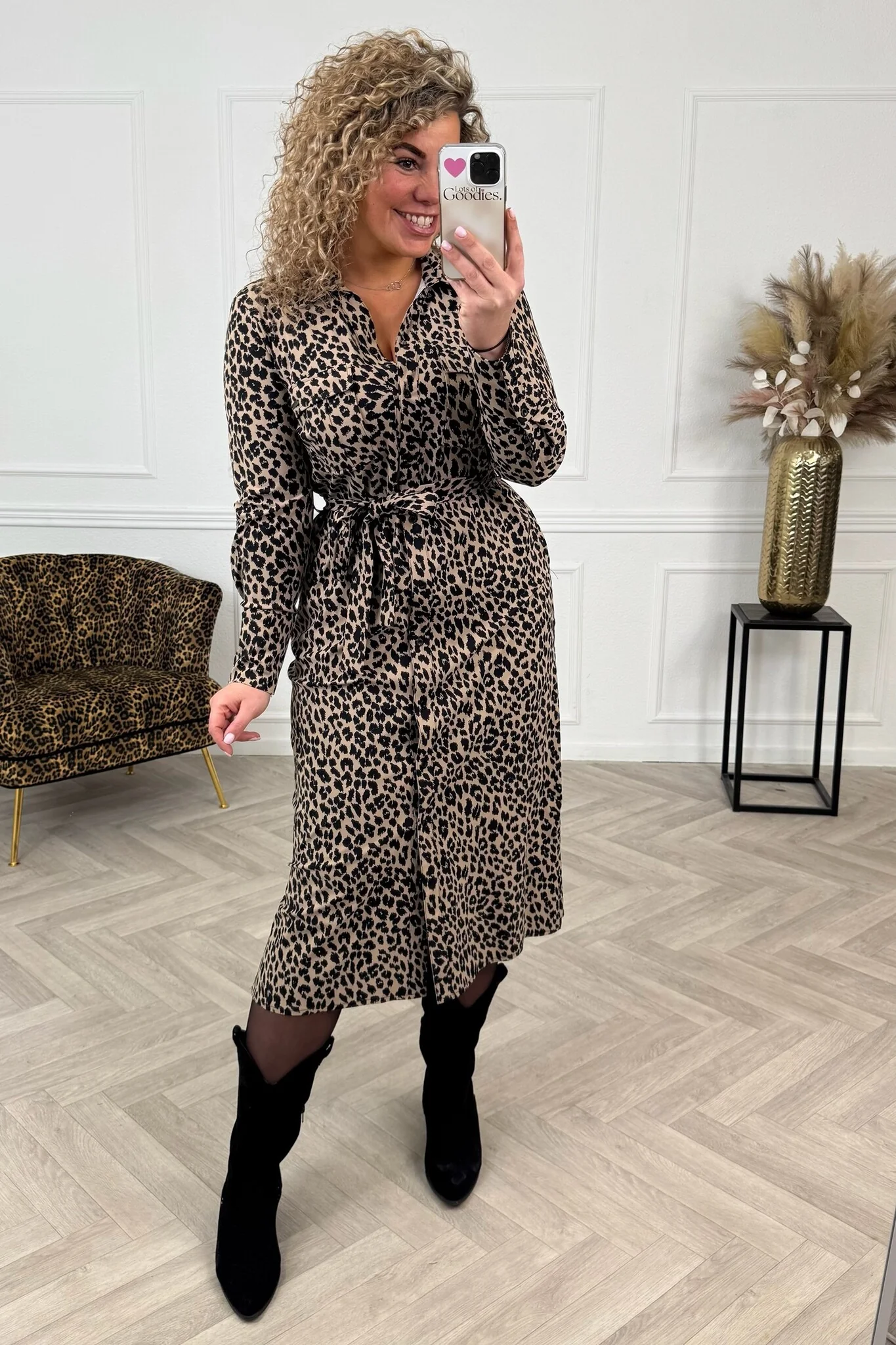 Ultimate Travel Dress - Beige Leopard - Image 3