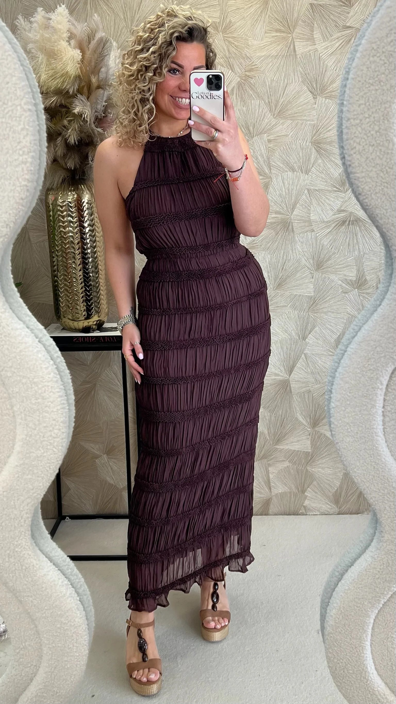 Valentina Maxi Dress - Brown - Image 6