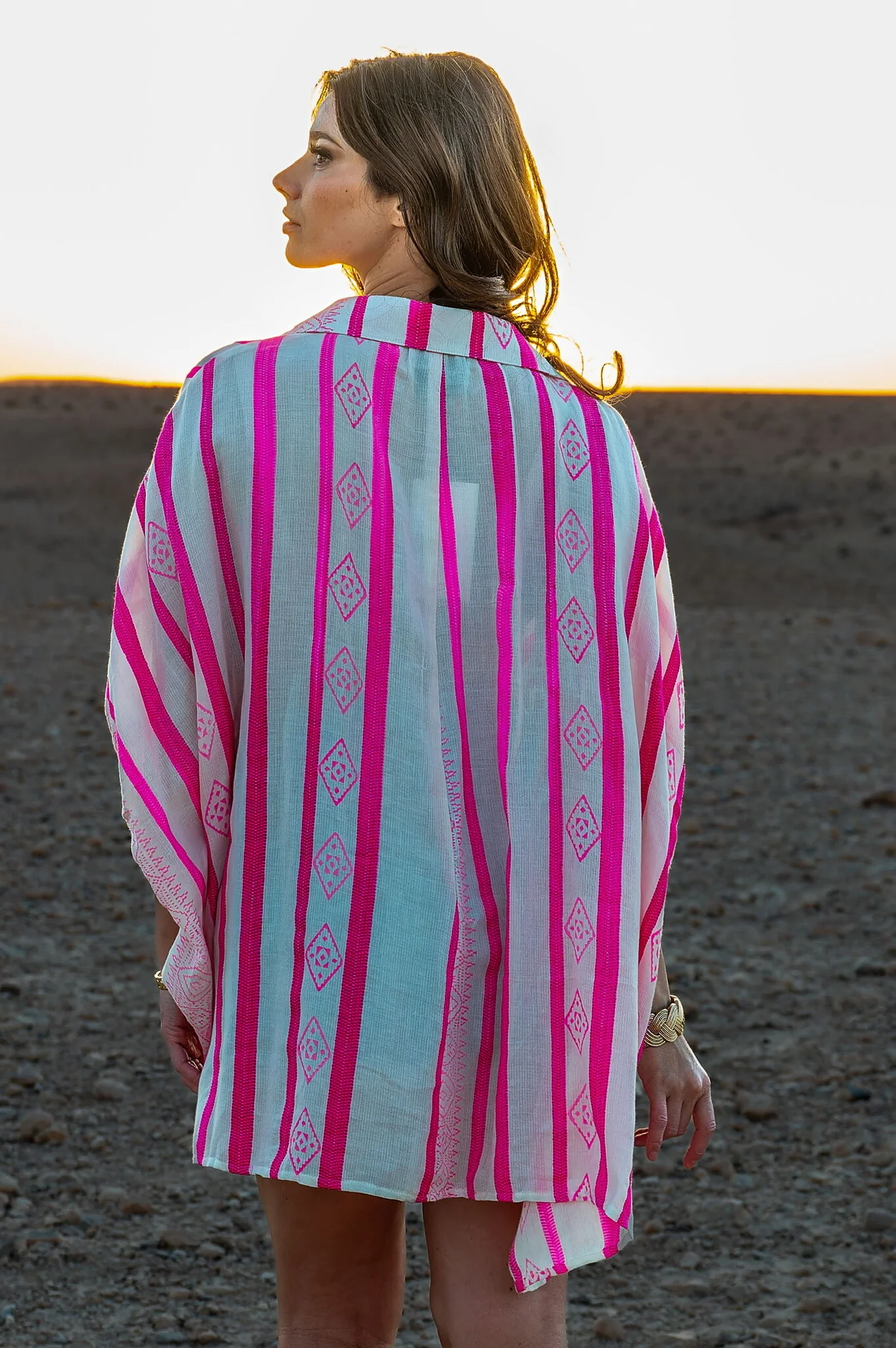 Venise Bianca Blouse - Pink/White - Image 2