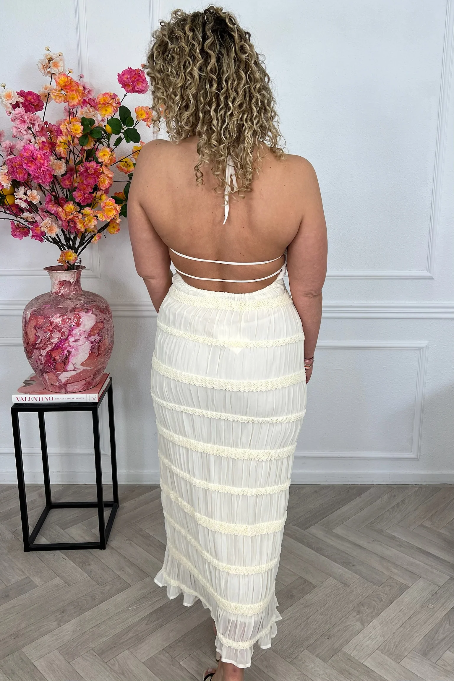 Valentina Maxi Dress - Beige - Image 5