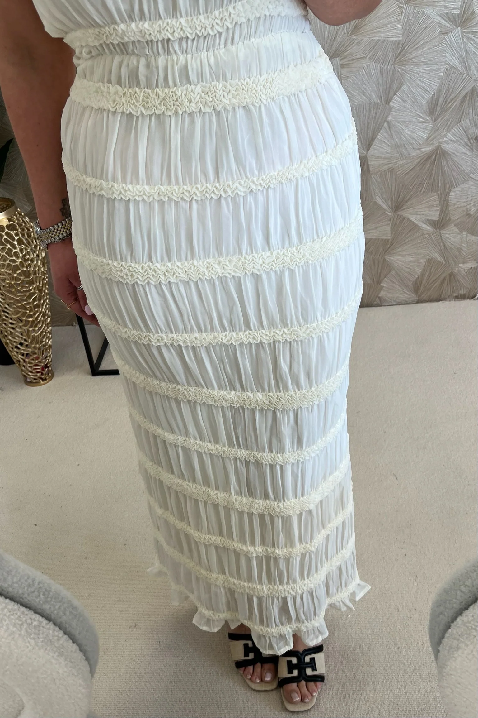 Valentina Maxi Dress - Beige - Image 6