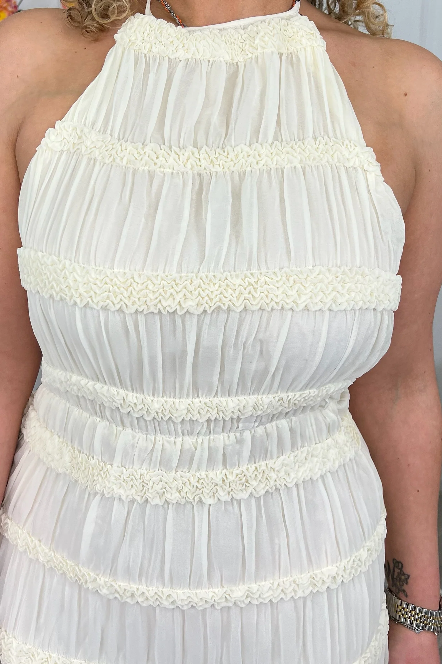 Valentina Maxi Dress - Beige - Image 8