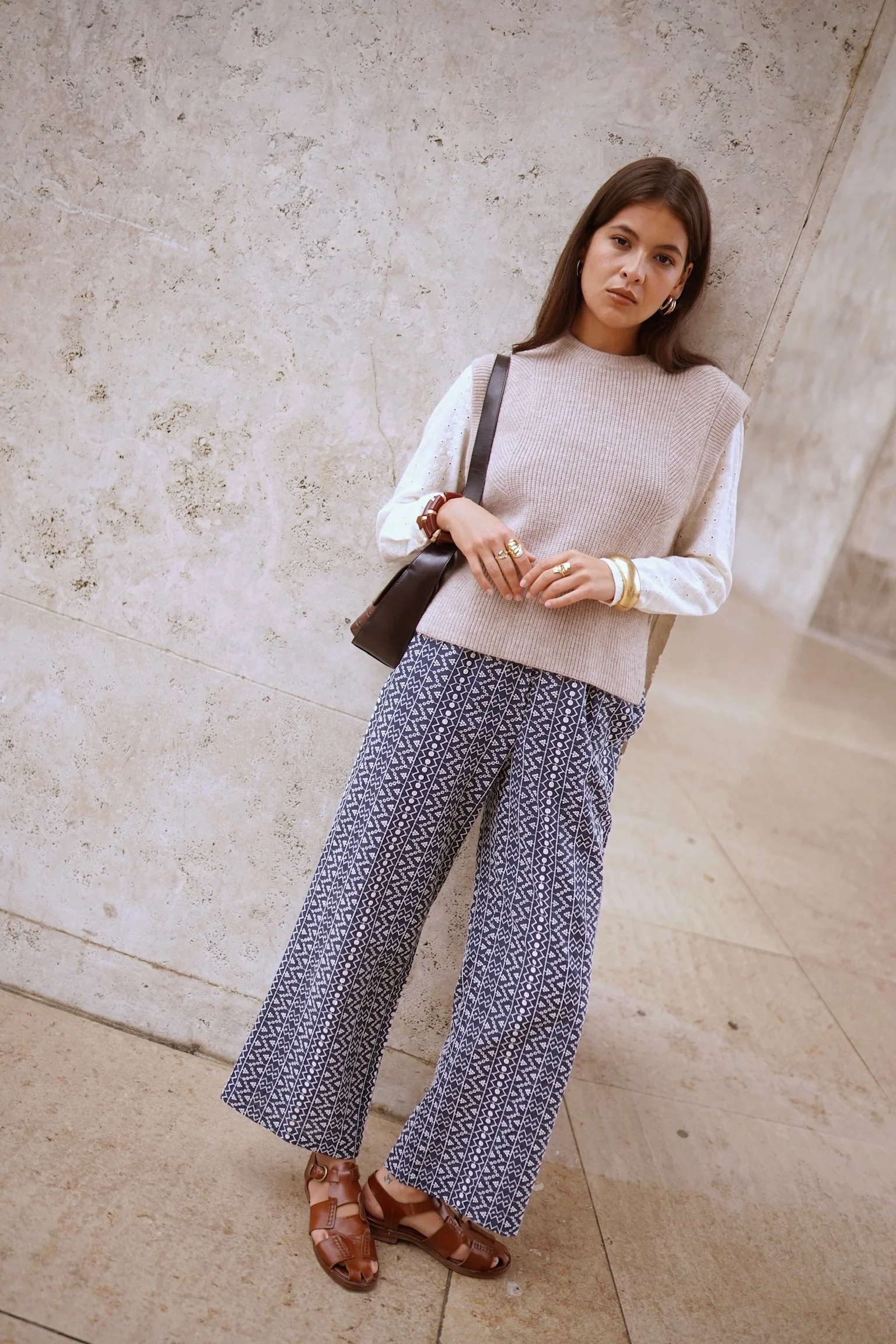 Violetta Wide Pants - Navy